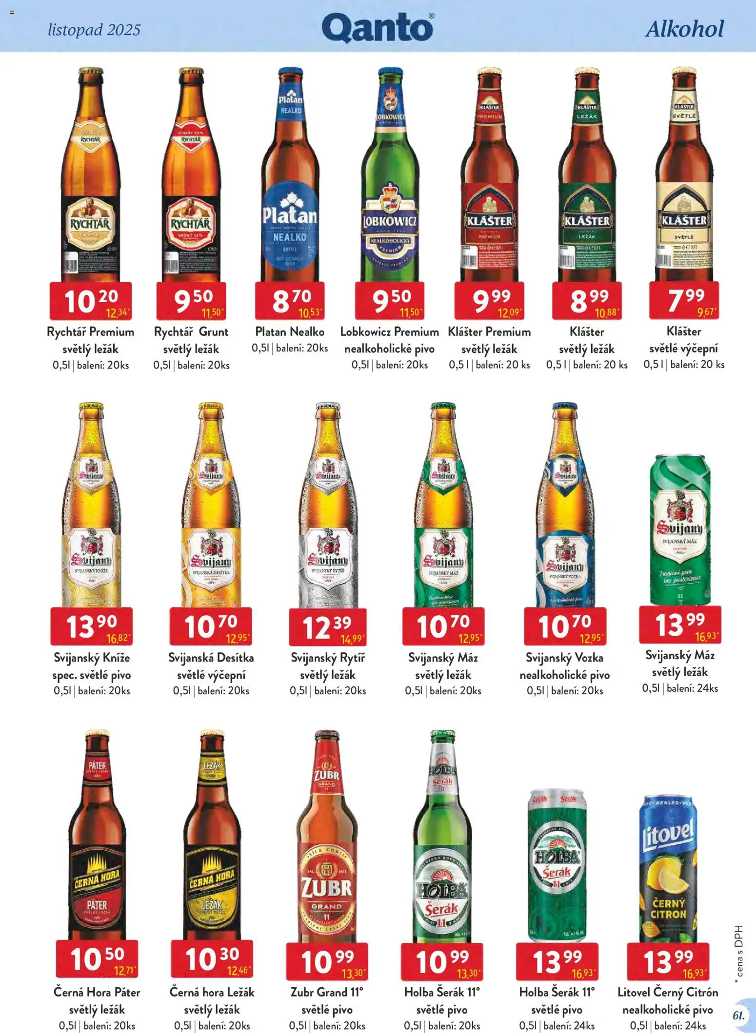 Astur & Qanto - Leták - Velkoobchod 11/2025 od 01.11.2025 | Strana: 61 | Produkty: Pivo, Svijanský Máz, Nealkoholické pivo, Svijany