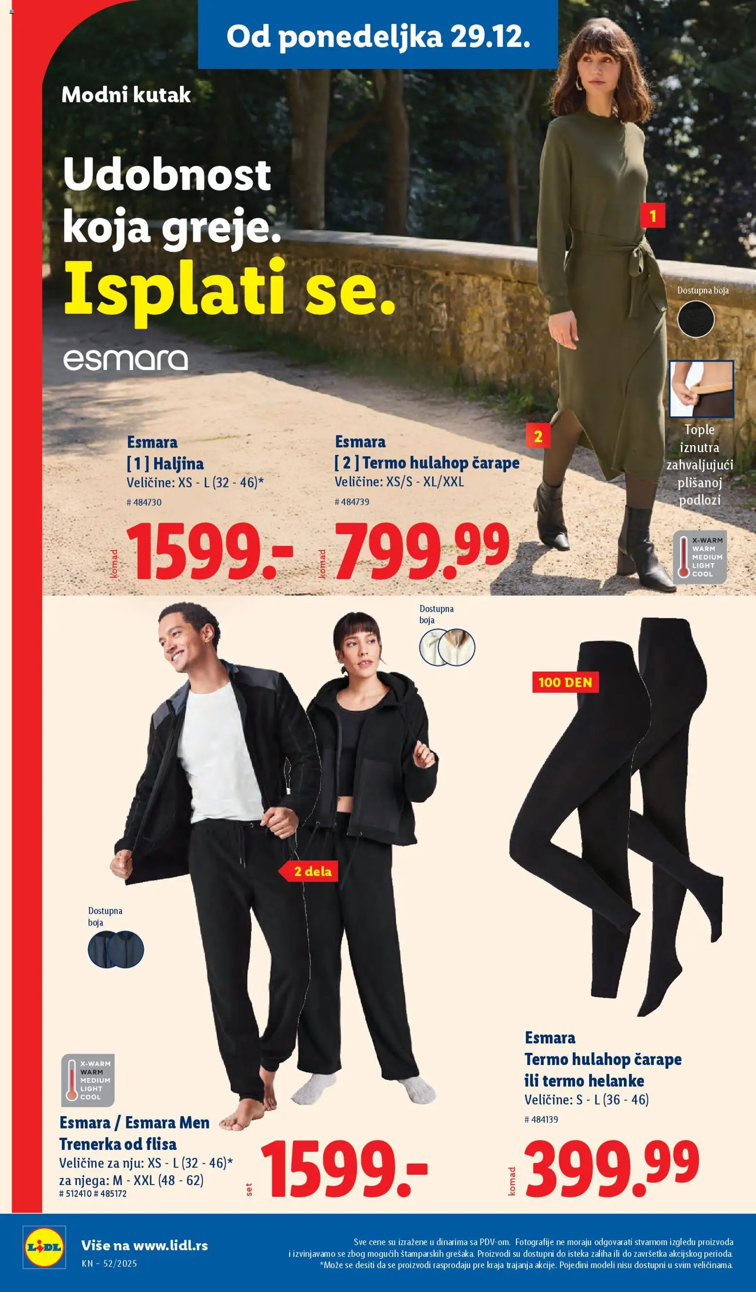 Lidl katalog - važi od 25.12.2025 | Strana: 72 | Proizvode: Haljina, Čarape, Helanke