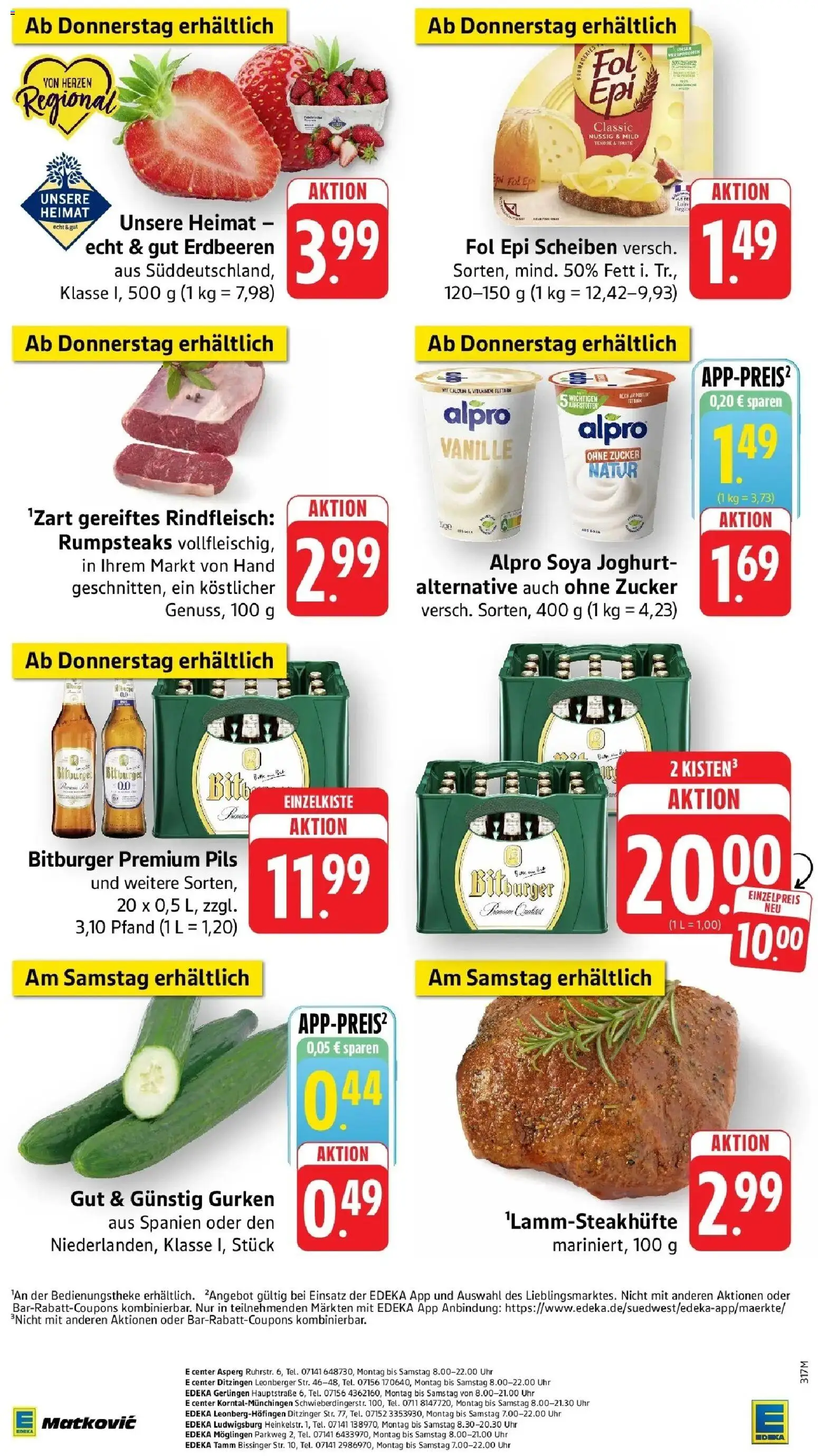 Angebote – gültig ab 27.04.2026 | Seite: 52 | Produkte: Burger, Zucker, Erdbeeren, Gurken