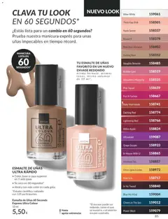 Vista previa Esmalte de Uñas 60 Seconds Express Ultra Colour, Color, base y capa superior en 1 solo paso. Se seca en 60 segundos. Ahora con más color en cada gota. 10 ml válido desde el 01.11.2025 | Página: 85