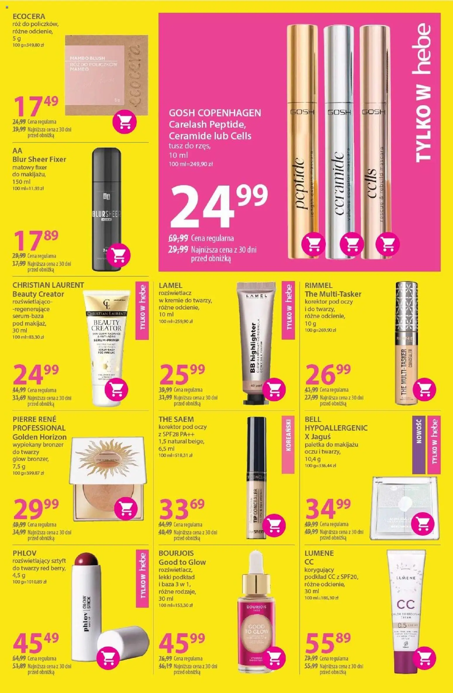 Hebe Gazetka od 15.11.2025 | Strona: 3 | Produkty: Bronzer, Rozświetlacz, Finish, Fixer