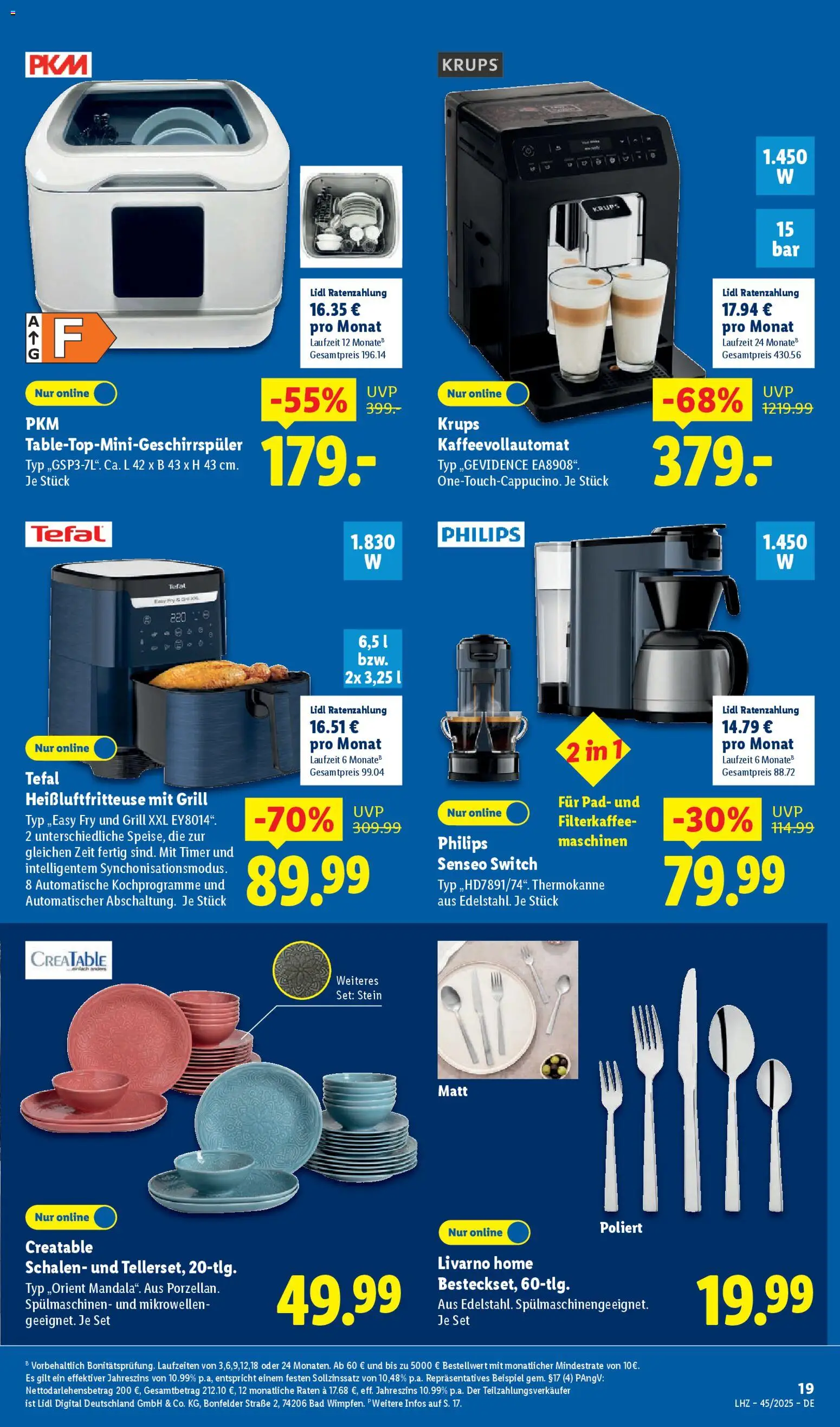 Lidl Prospekt Heppenheim – gültig ab 03.11.2025 | Seite: 39 | Produkte: Philips, Krups, Senseo, Grill