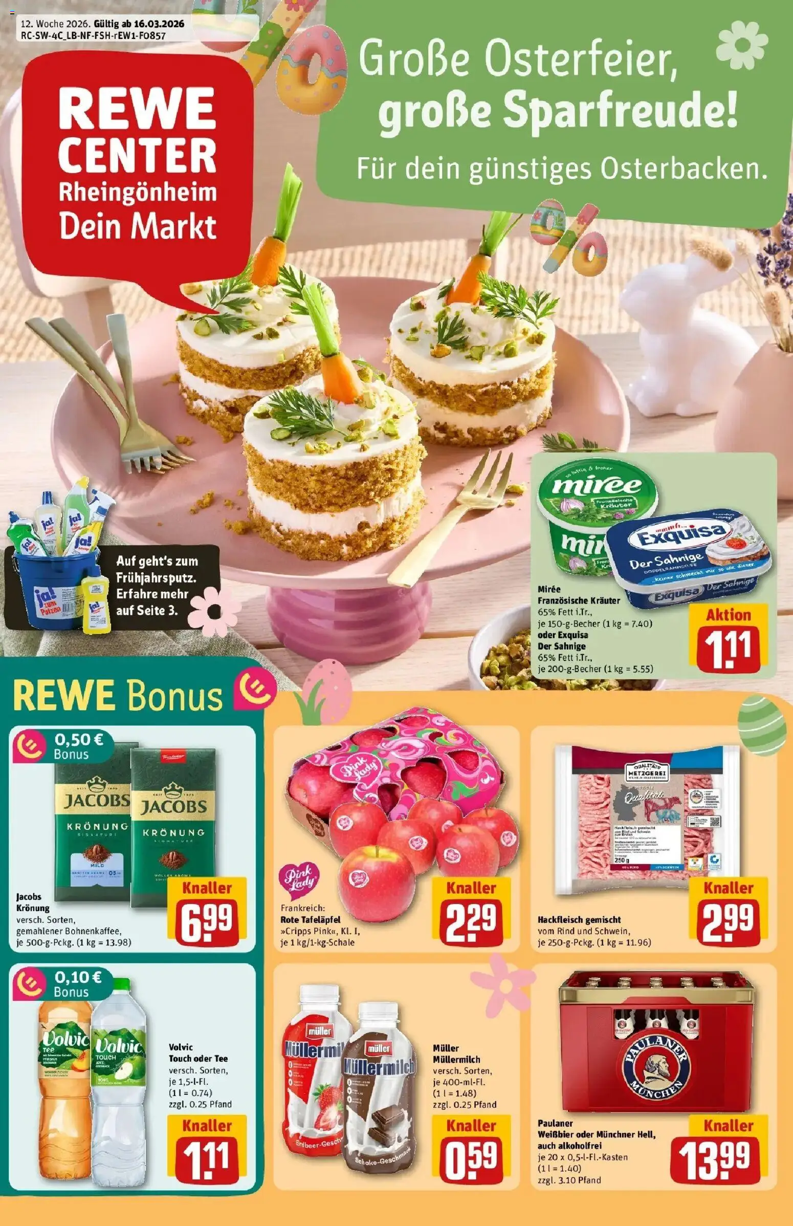 Rewe Prospekt Ludwigshafen / Rheingönheim	 – gültig ab 15.03.2026 | Seite: 1 | Produkte: Volvic touch, Müllermilch, Volvic, Muller mullermilch