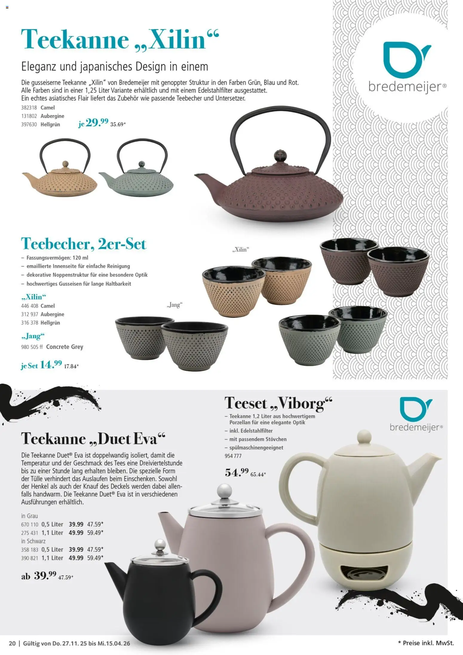 Selgros Kochen & Servieren – gültig ab 27.11.2025 | Seite: 20 | Produkte: Aubergine, Teekanne