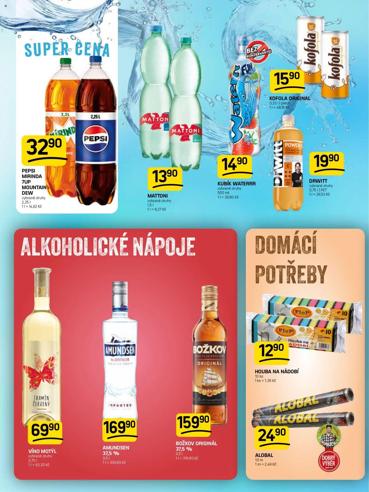 Flop leták od 04.02.2026 | Strana: 10 | Produkty: Drwitt, Víno Motýl, Božkov, Tramín červený