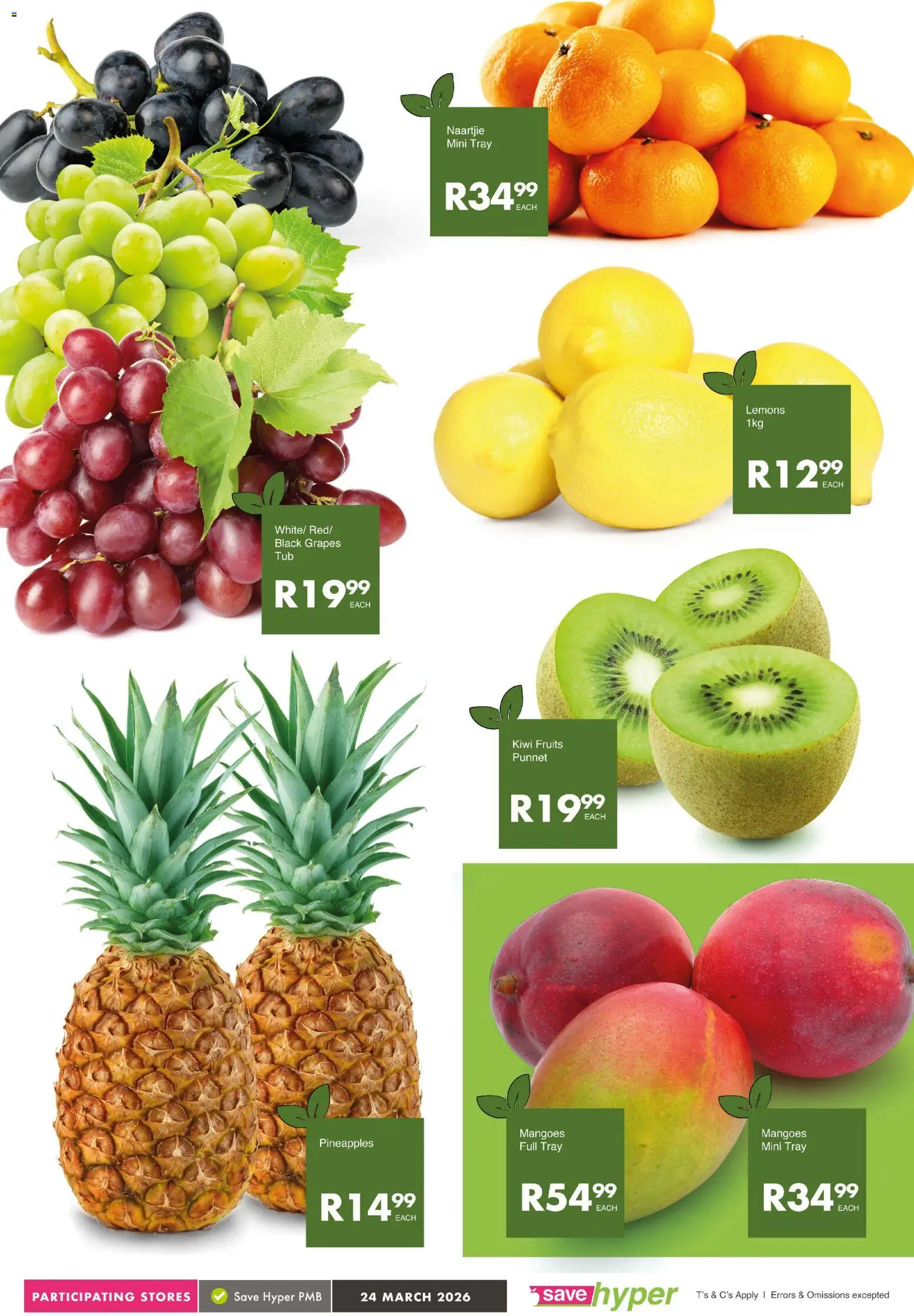 New Save catalogue – valid from 24.03.2026 | Page: 5 | Products: Tray, Kiwi, Grapes