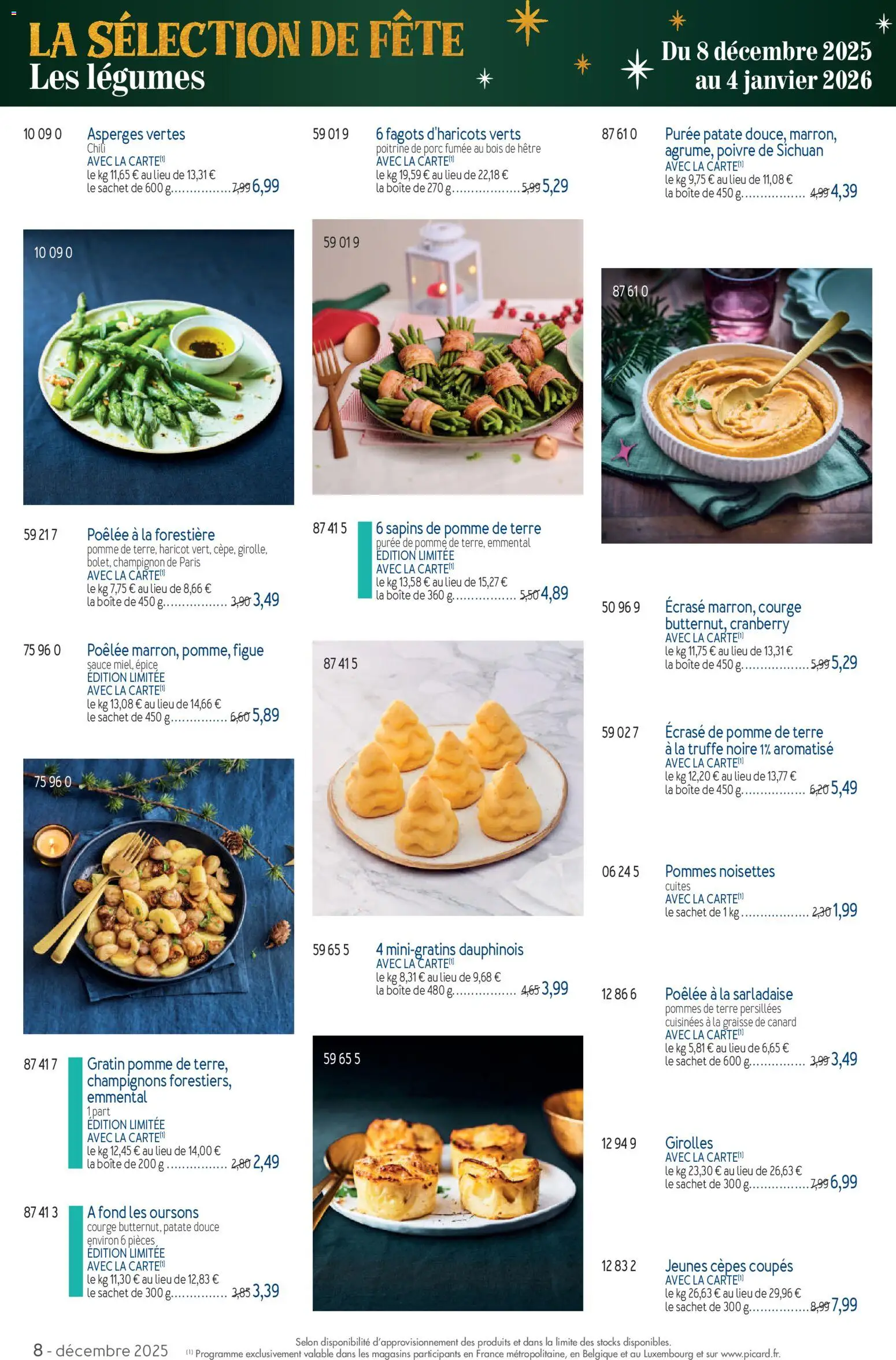 {H1} | Page: 8 | Produits: Noisettes, Emmental, Poivre, Porc