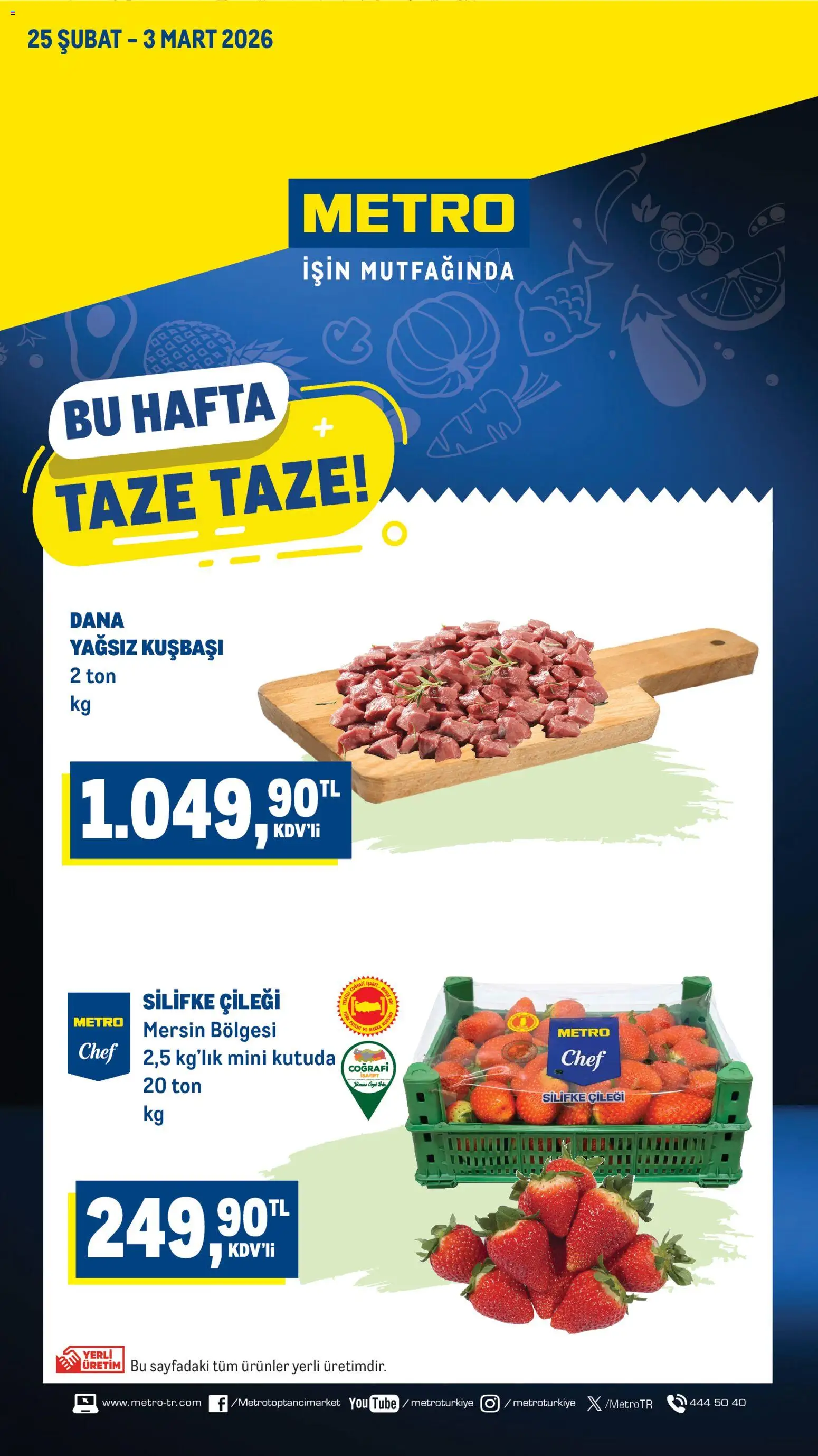 Metro - Taze Ürünler - 25.02.2026 tarihinden itibaren geçerlidir | Sayfa: 1
