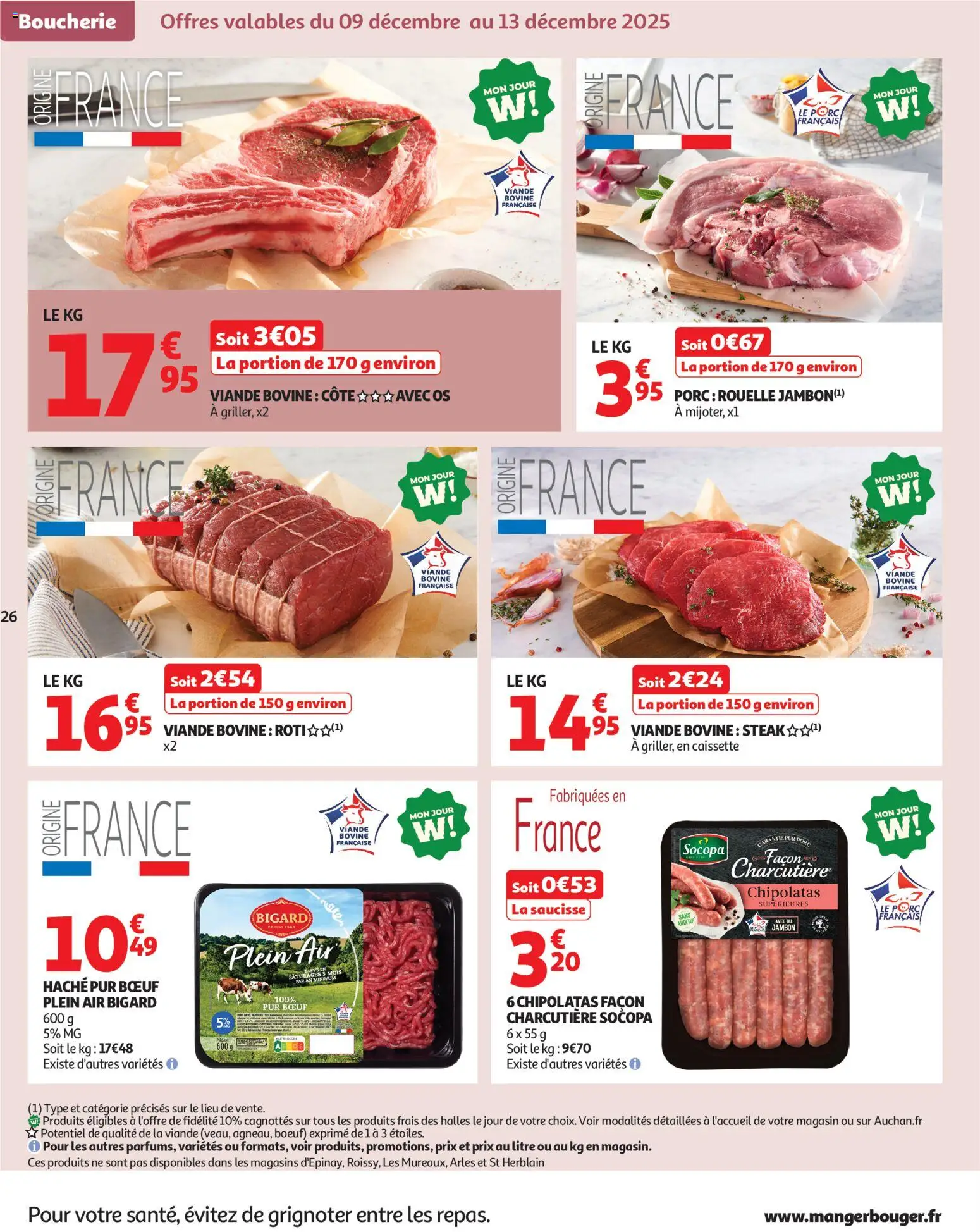 {H1} | Page: 26 | Produits: Saucisse, Viande, Porc, Viande bovine