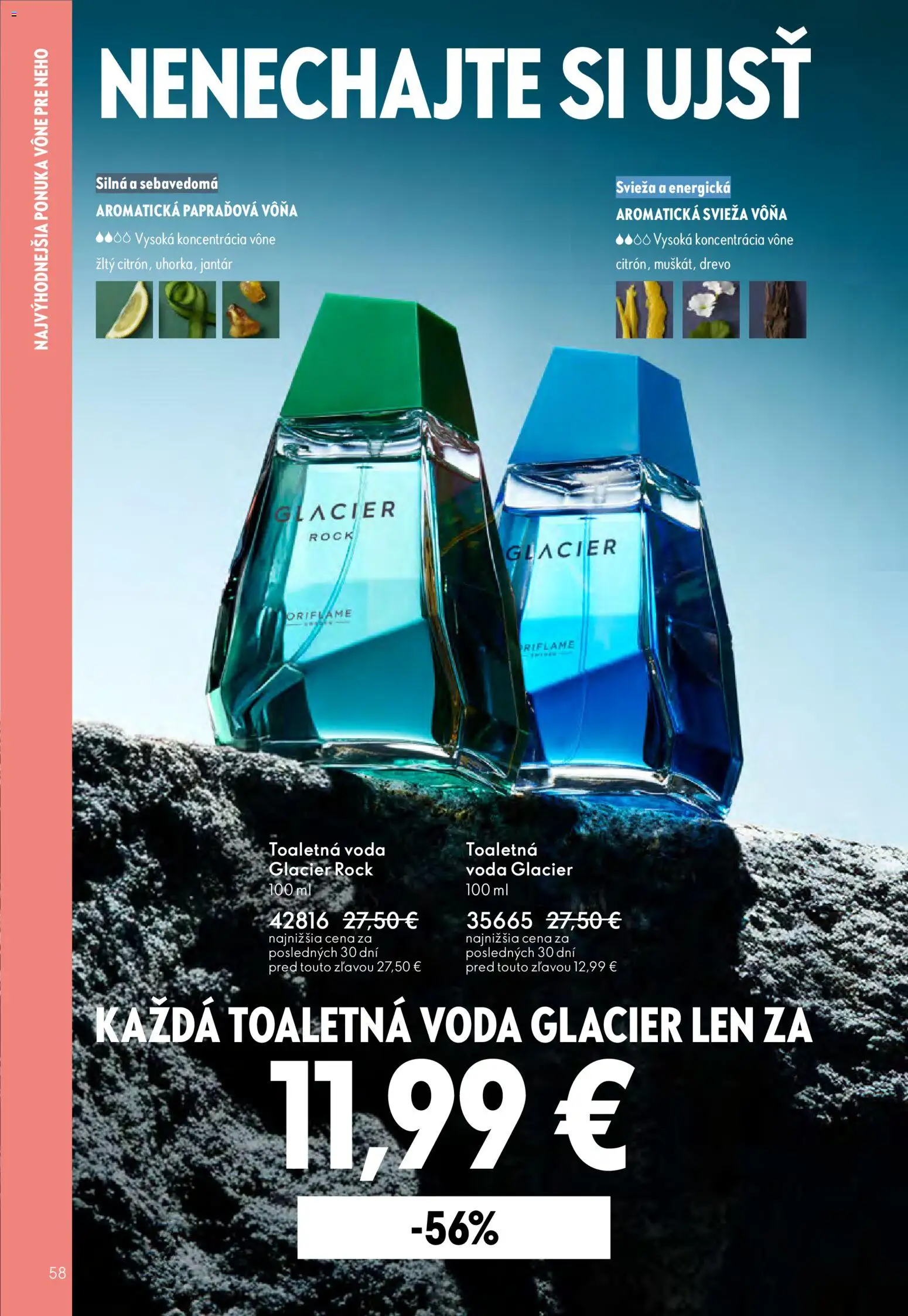 Nové Oriflame akcie – leták je platný od 04.03.2026 | Strana: 58 | Produkty: Toaletná voda, Voda