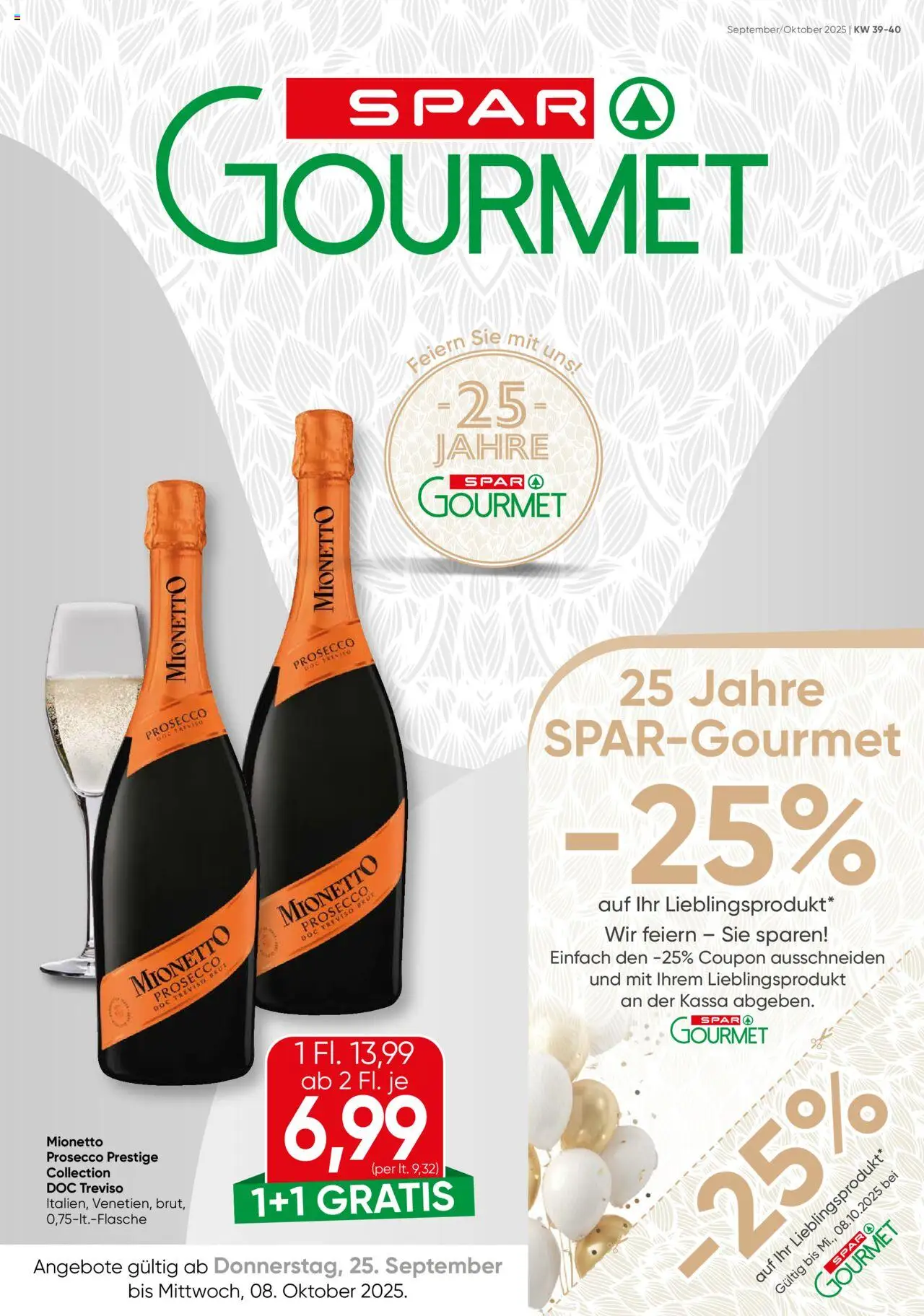 SPAR Gourmet Flugblatt - Wien gültig ab 25.09.2025 | Seite: 1