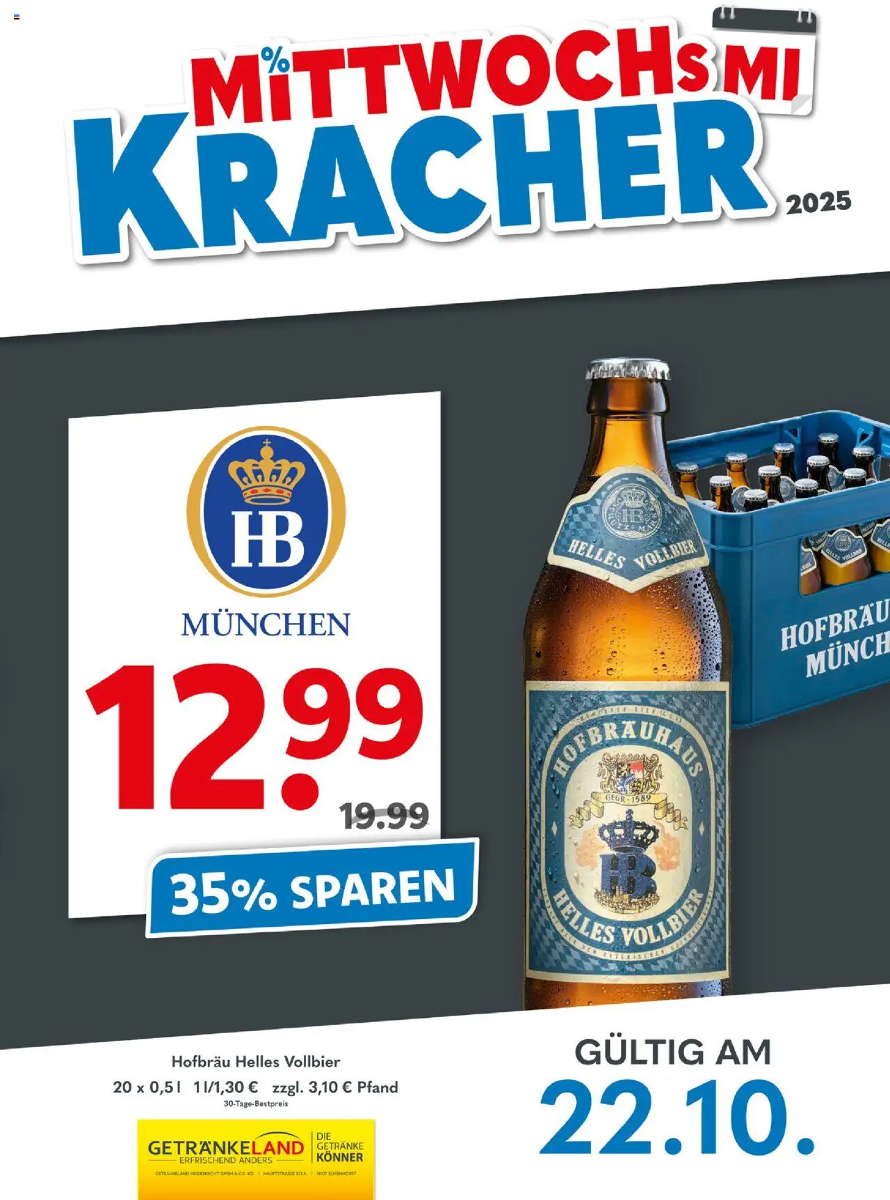 Getränkeland Mittwochs Kracher – gültig ab 22.10.2025 | Seite: 1