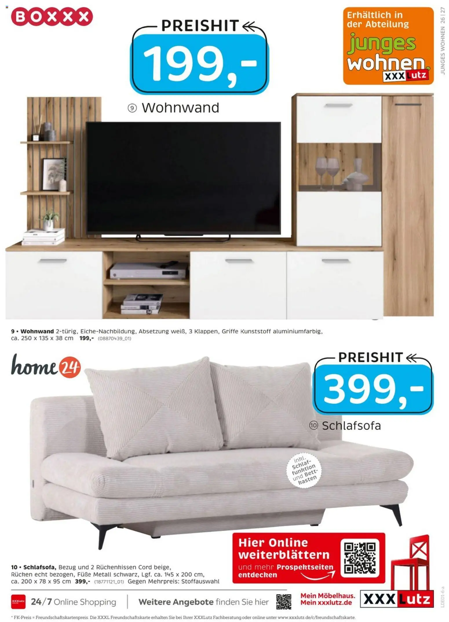XXXL Lutz - Nr. 1 beim Preis – gültig ab 27.12.2025 | Seite: 35 | Produkte: Schlafsofa, Wohnwand, Bett