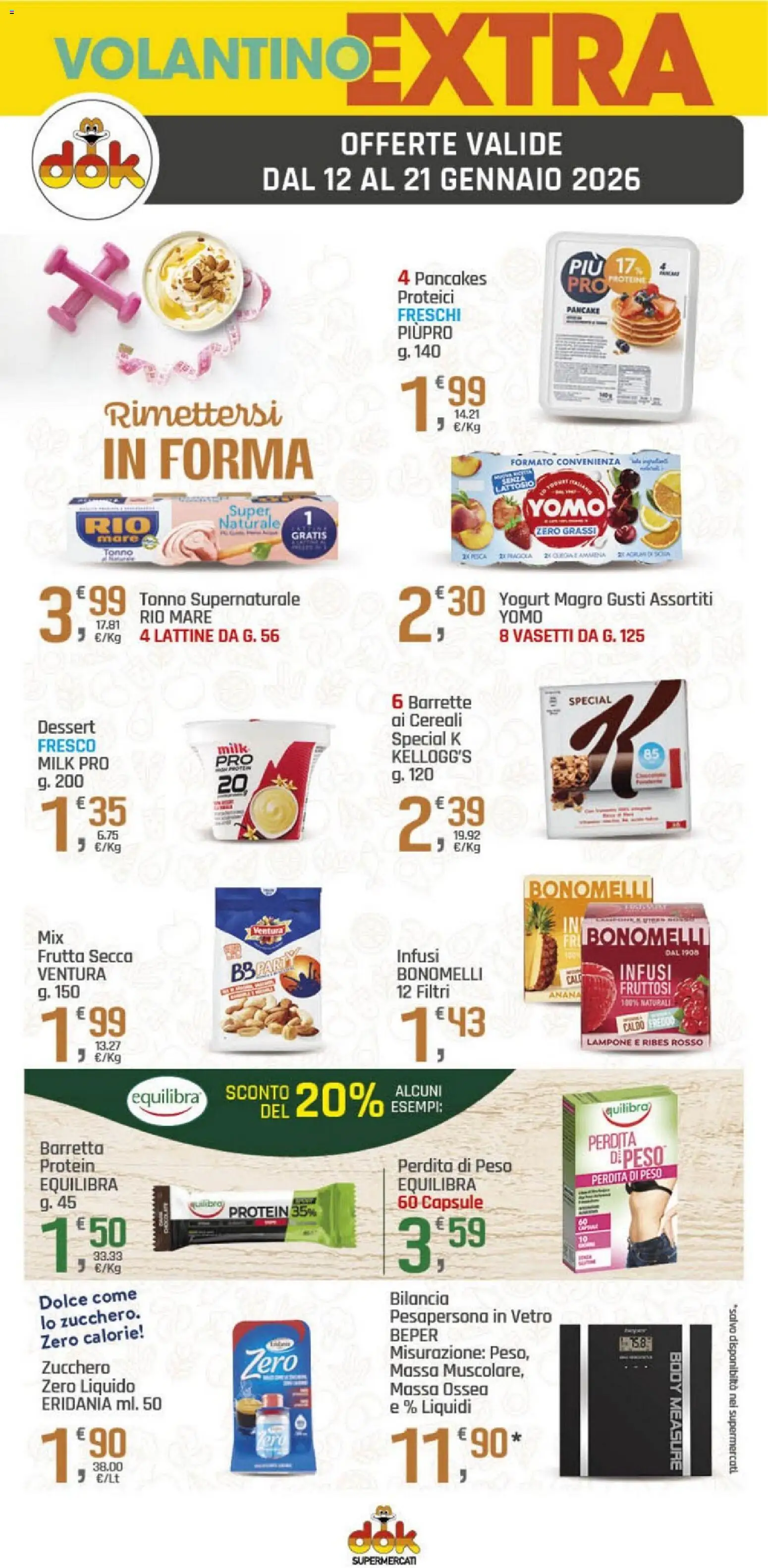 Volantino DOK del 09.01.2026 | Pagina: 13 | Prodotti: Cereali, Frutta, Tonno, Barretta