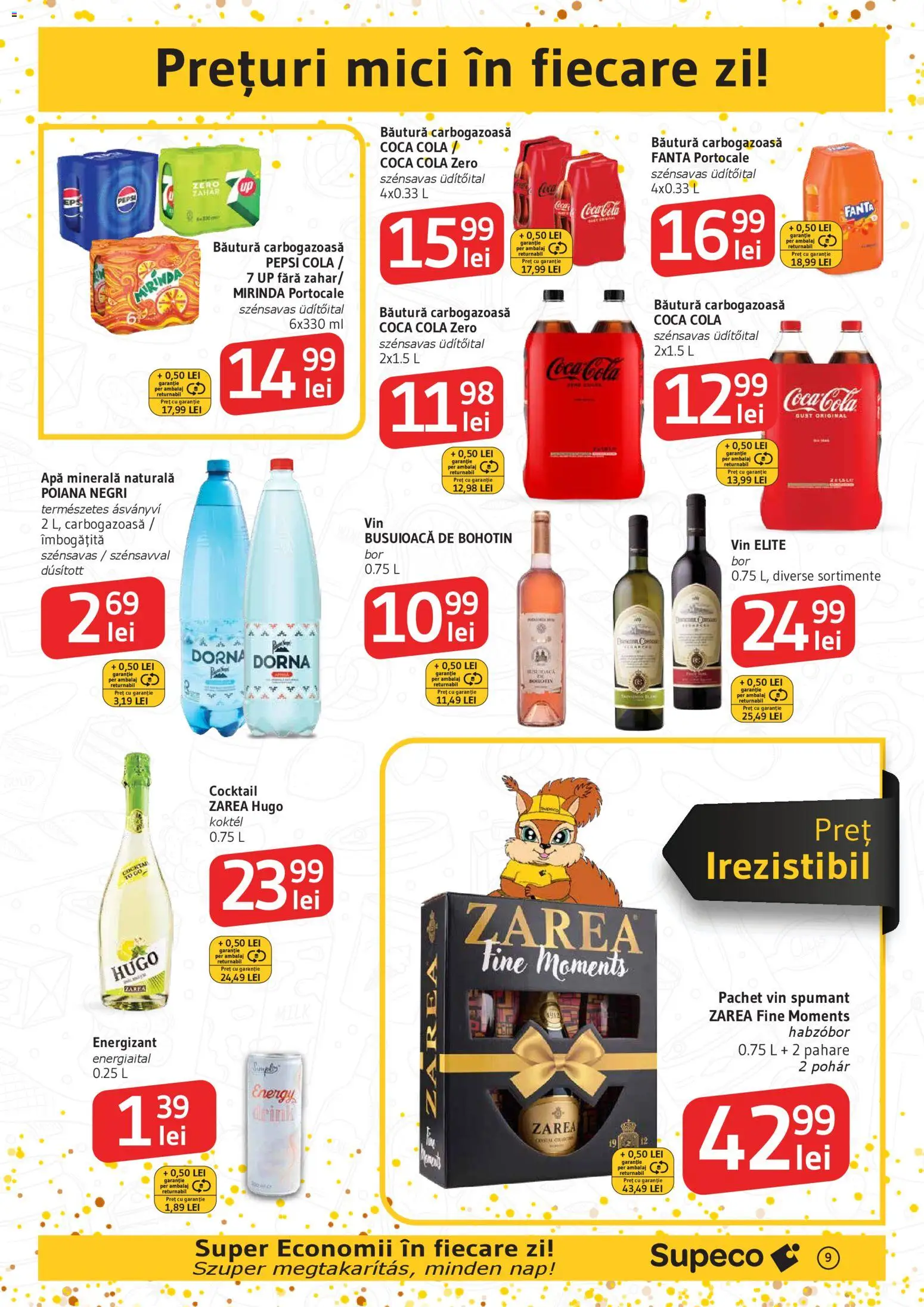 Noul catalog Supeco – valabil de la 27.12.2025 | Pagină: 9 | Produse: Mici, Vin, Portocale, Cocktail
