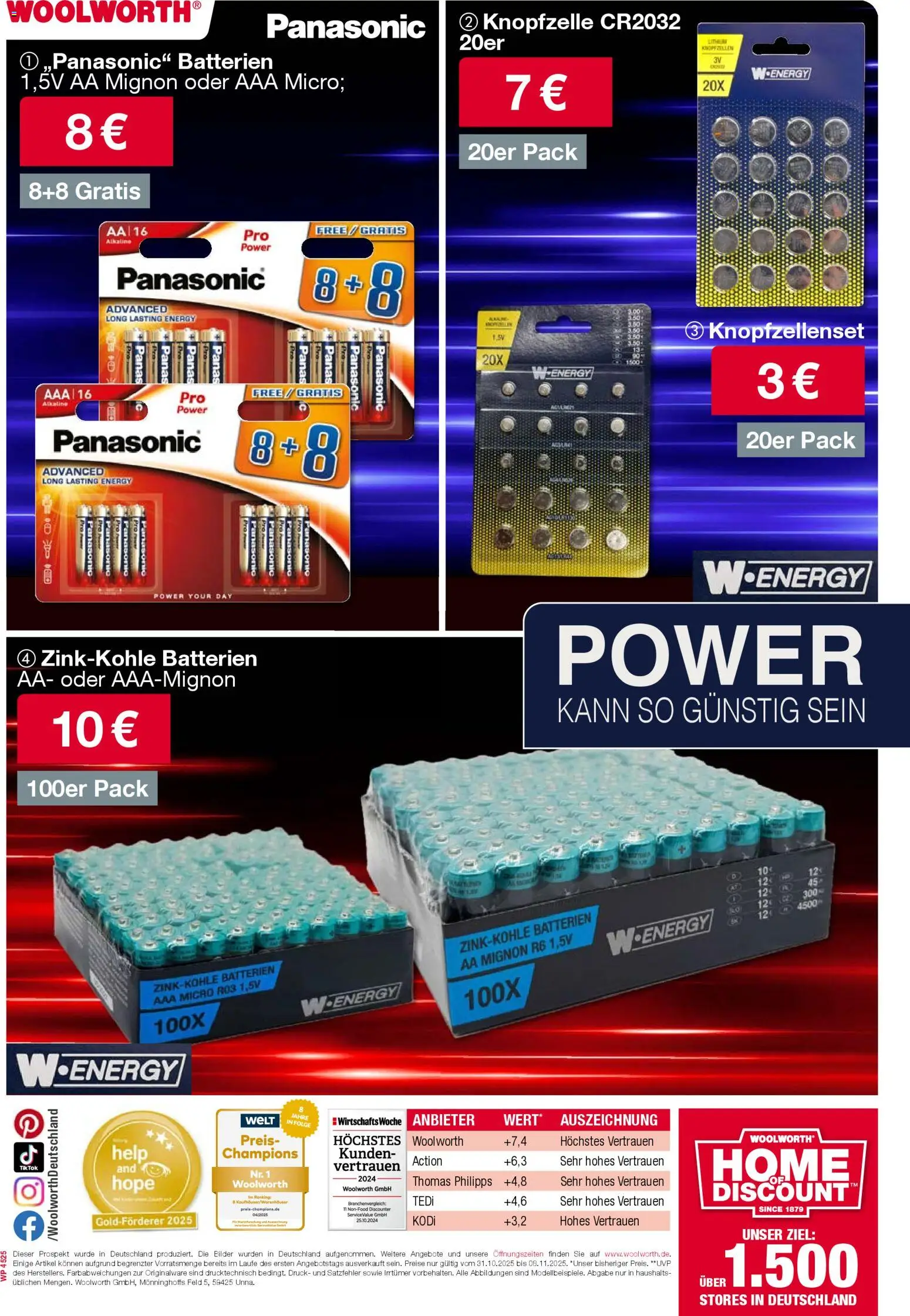 Woolworth Prospekt 	 – gültig ab 06.11.2025 | Seite: 34 | Produkte: Panasonic, Batterien, Energy, Bilder
