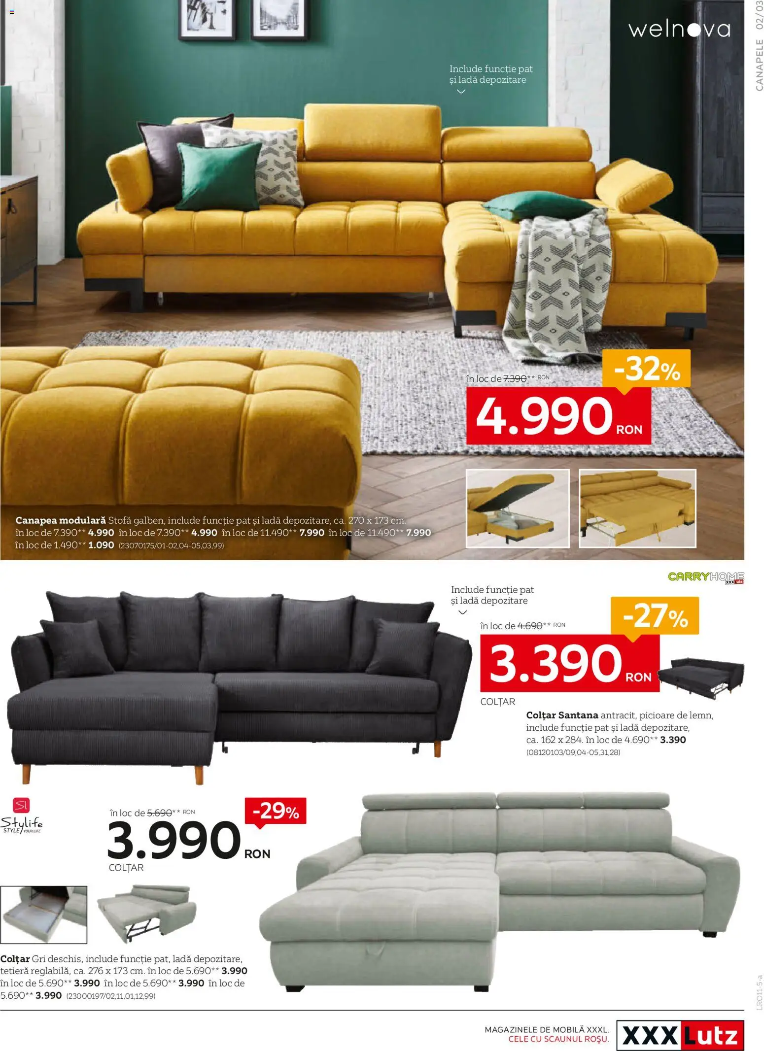 Noul catalog XXXLutz – valabil de la 03.11.2025 | Pagină: 3 | Produse: Delgeç, Pat, Canapea, Colțar