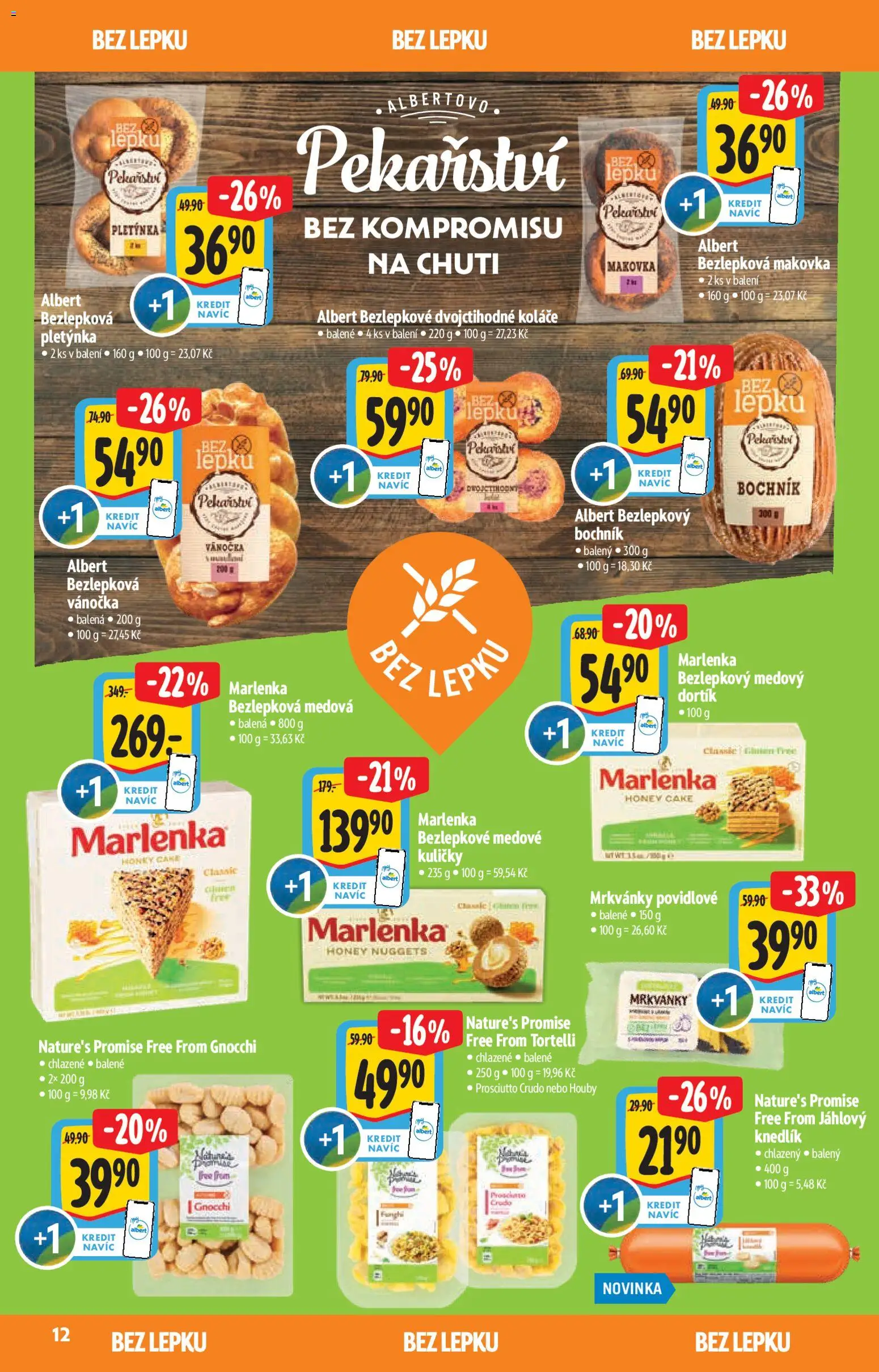 Albert katalog - Supermarket od 14.01.2026 | Strana: 12 | Produkty: Prosciutto, Kuličky, Gnocchi, Crudo