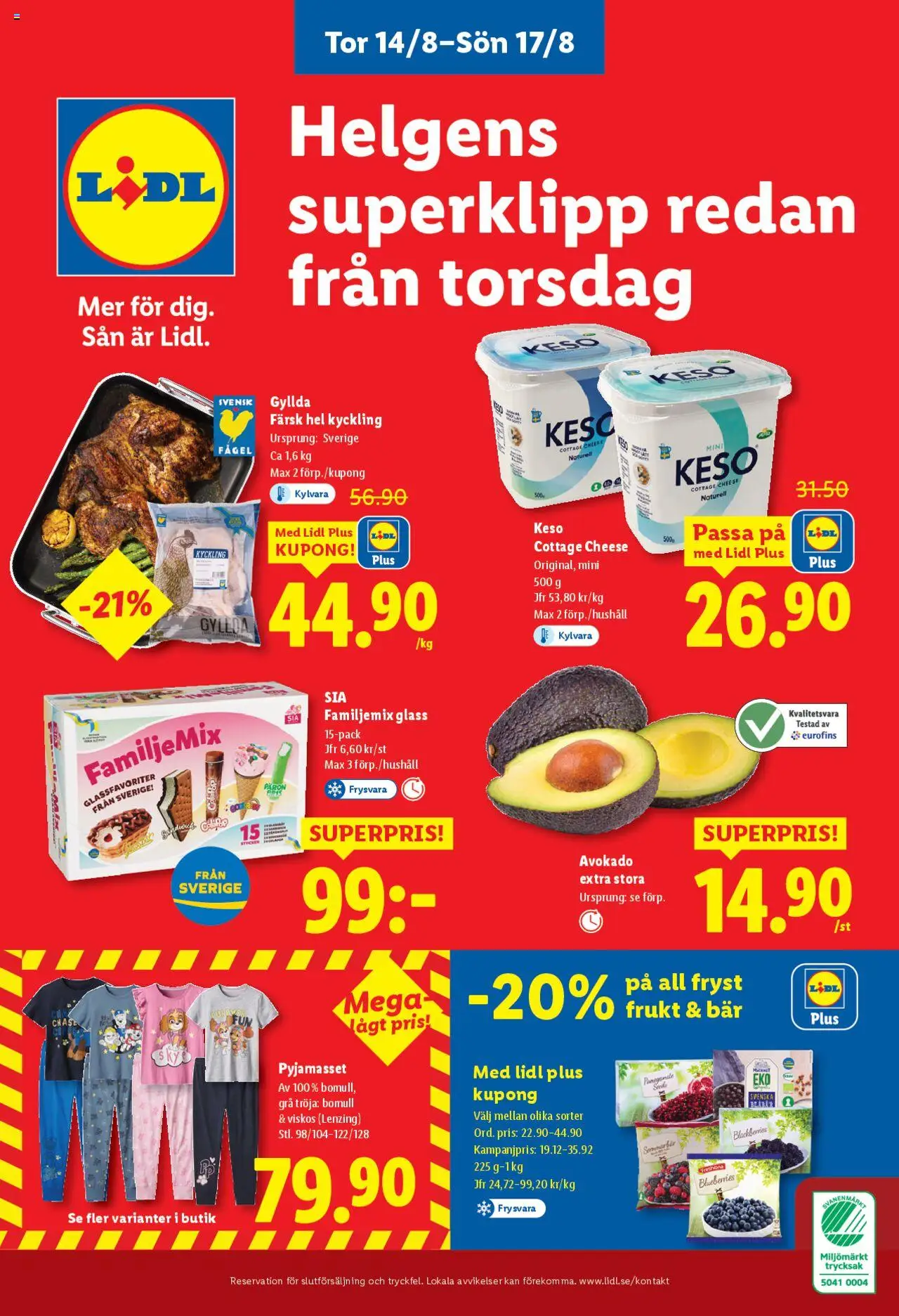 Lidl reklamblad aktuell från 11.08.2025 | Sida: 29 | Produkter: Tröja, Keso, Glass, Blåbär