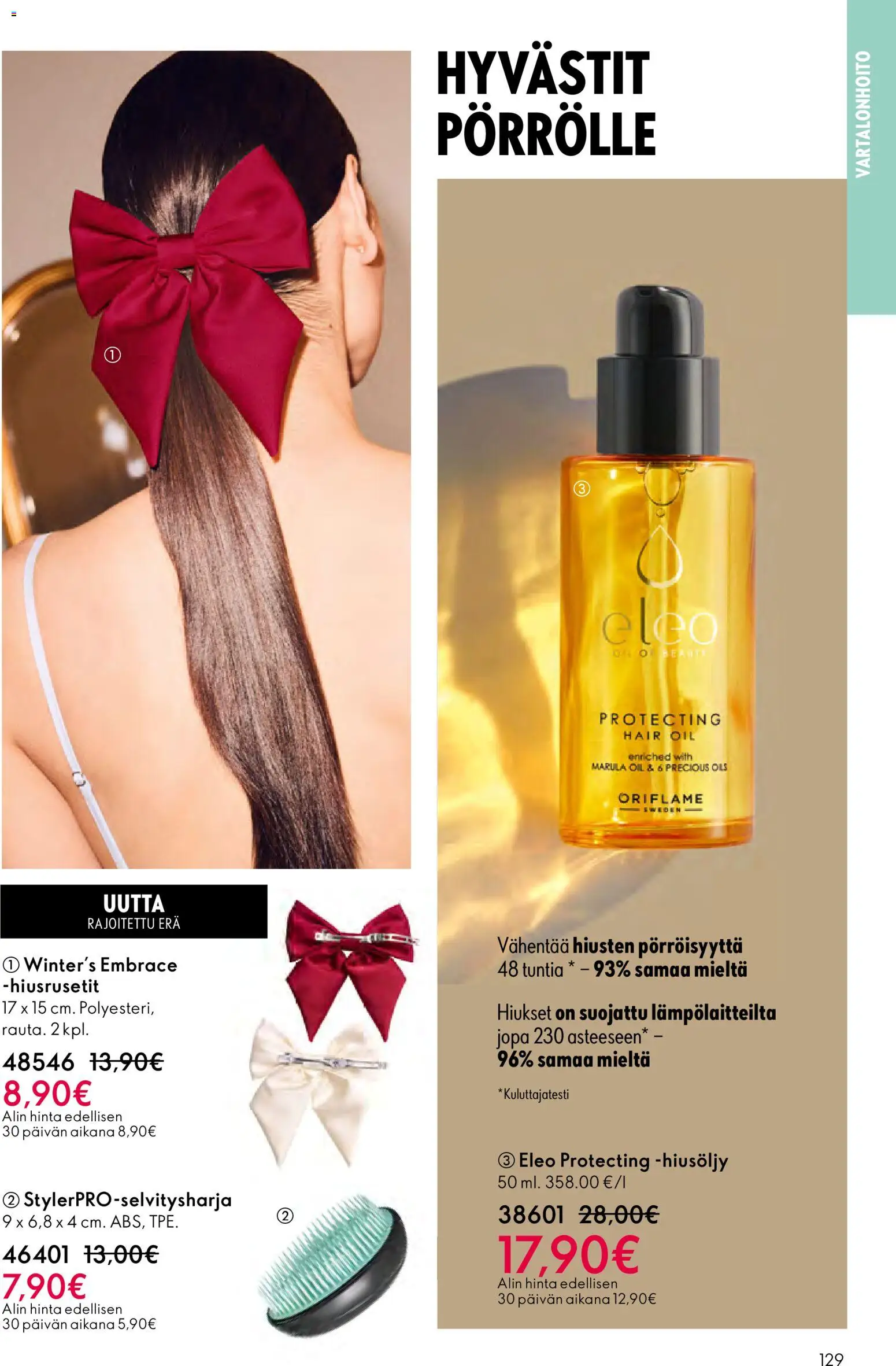 Oriflame - Esite 01 – voimassa 31.12.2025 alkaen | Sivu: 129 | Tuotteet: Hiusöljy