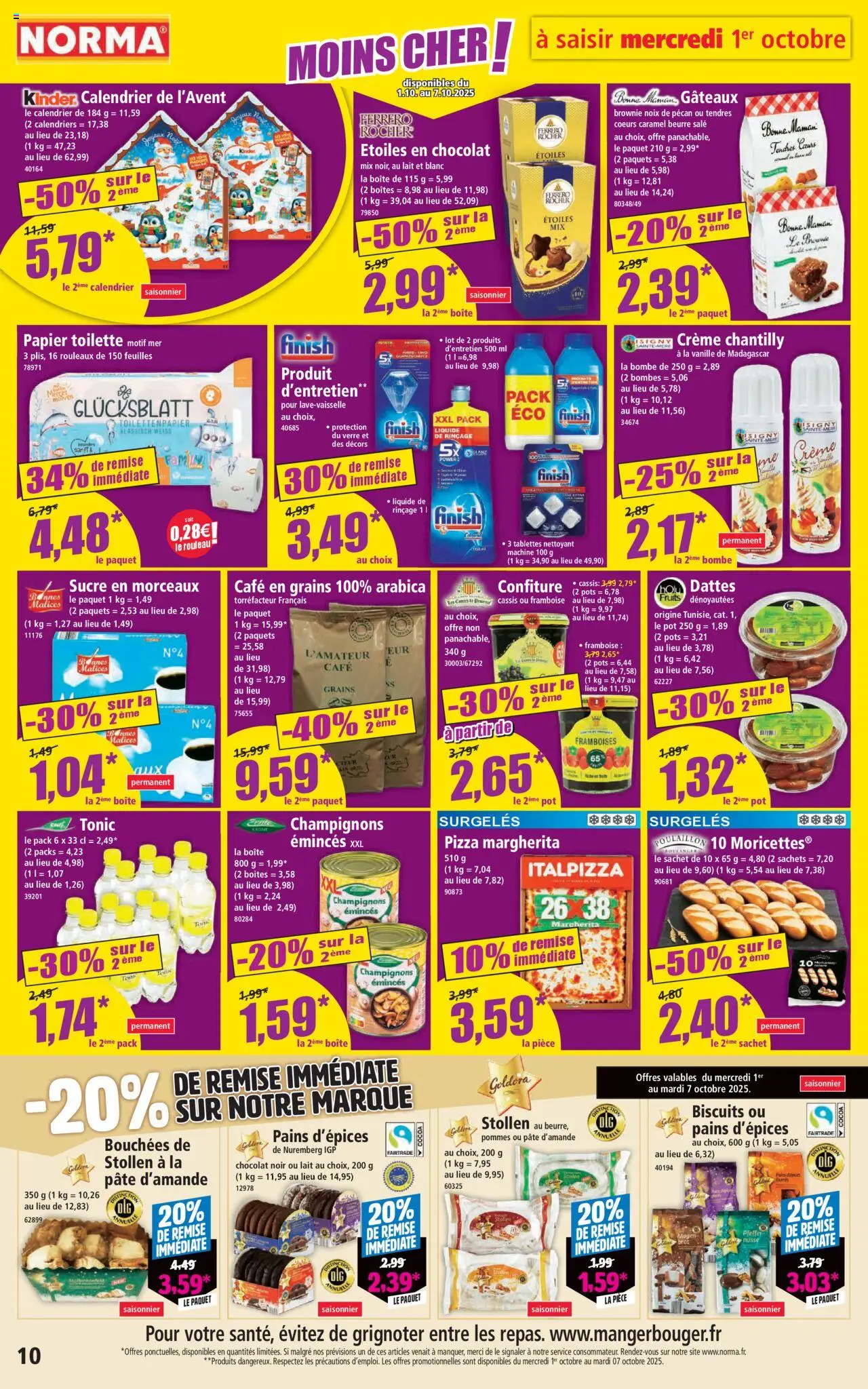  | Page: 10 | Produits: Sucre, Beurre, Pizza, Biscuits