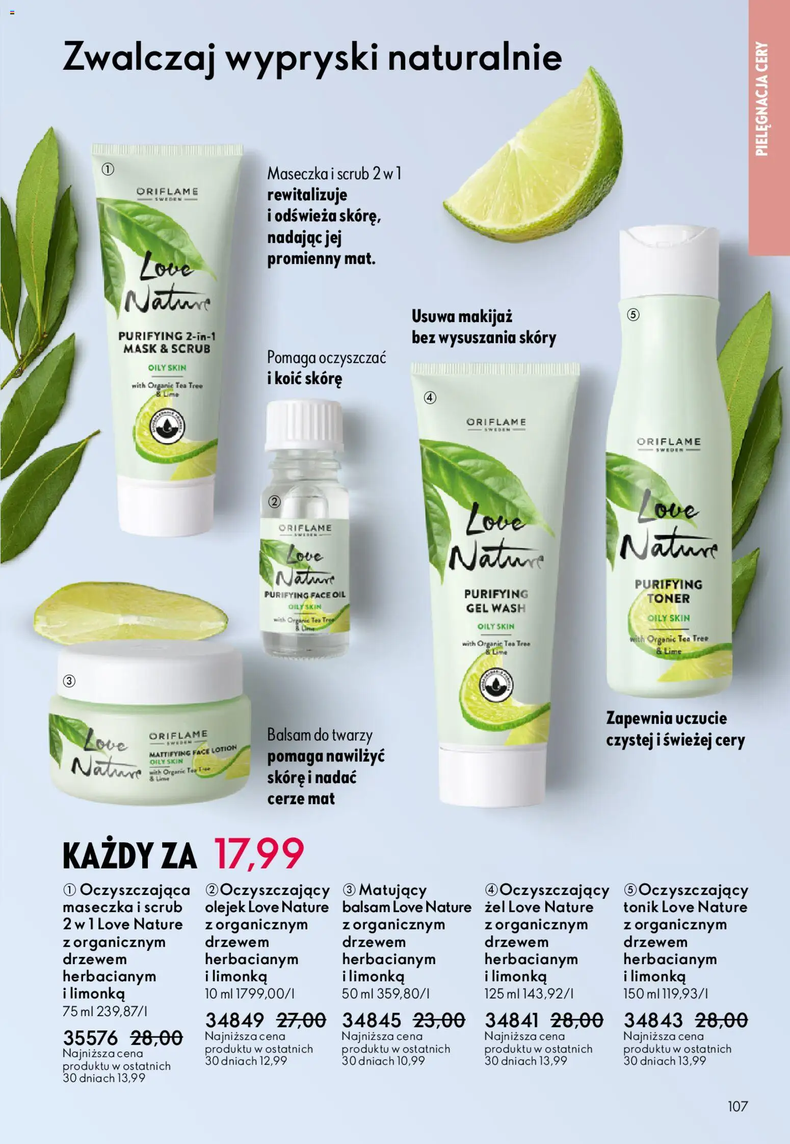 Oriflame Katalog 17 2025 od 03.12.2025 | Strona: 107 | Produkty: Limonka, Makijaż, Lotion, Tonik