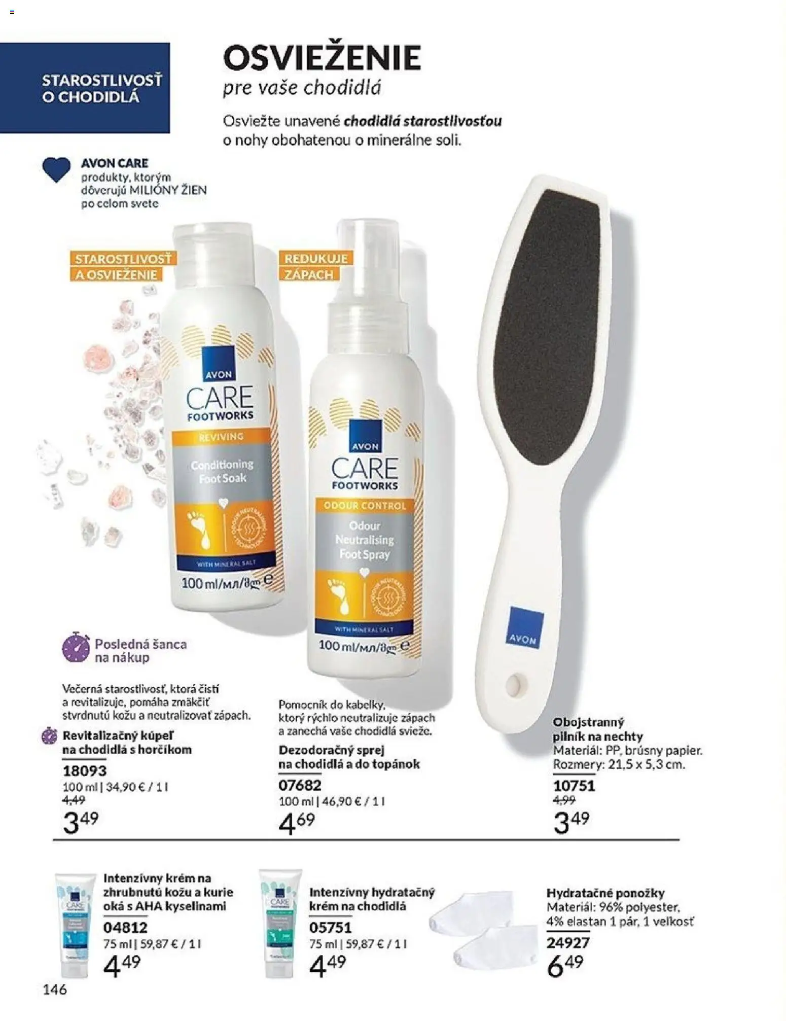 Nové Avon akcie – leták je platný od 01.04.2026 | Strana: 146 | Produkty: Ponožky, Krém