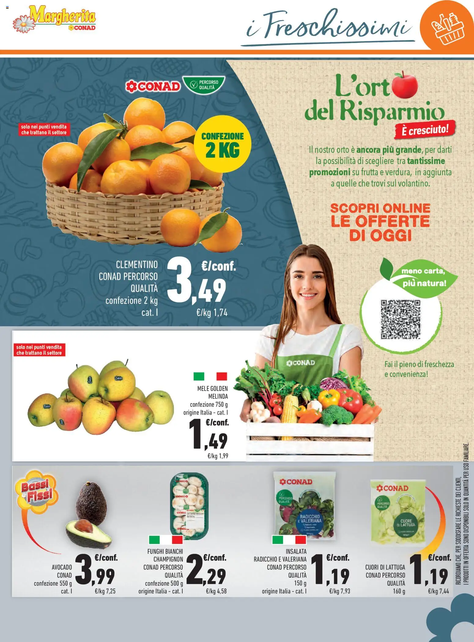 Volantino Conad del 06.11.2025 | Pagina: 15 | Prodotti: Insalata, Avocado, Frutta, Funghi