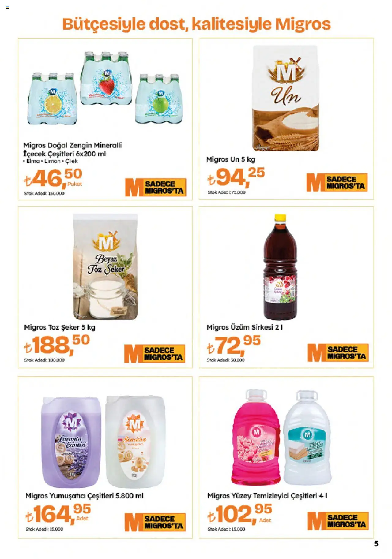 Migros Katalog - 5M Migroskop Dijital - 07.08.2025 tarihinden itibaren geçerlidir | Sayfa: 5 | Ürünler: Yumuşatıcı, Şeker, Yüzey temizleyici, Toz şeker