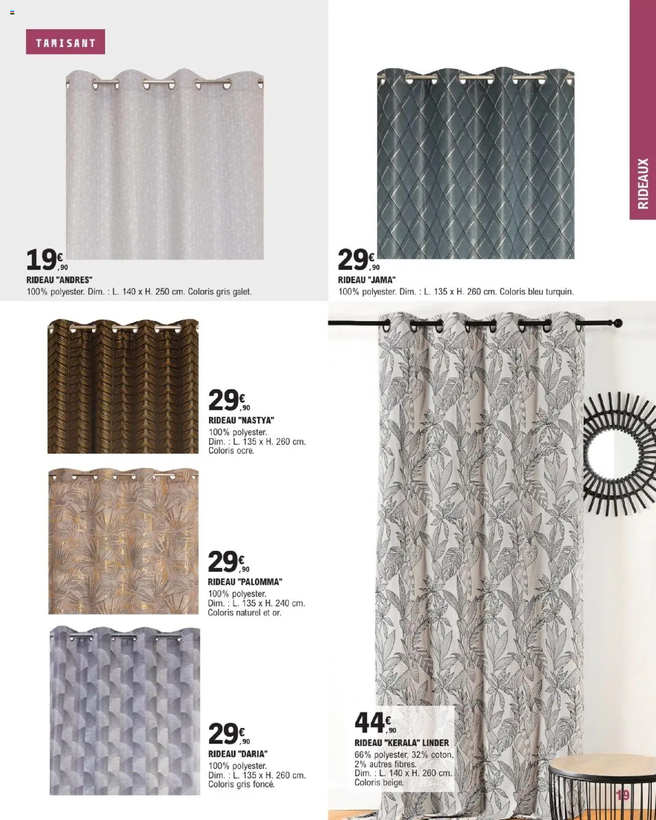 | Page: 19 | Produits: Rideau