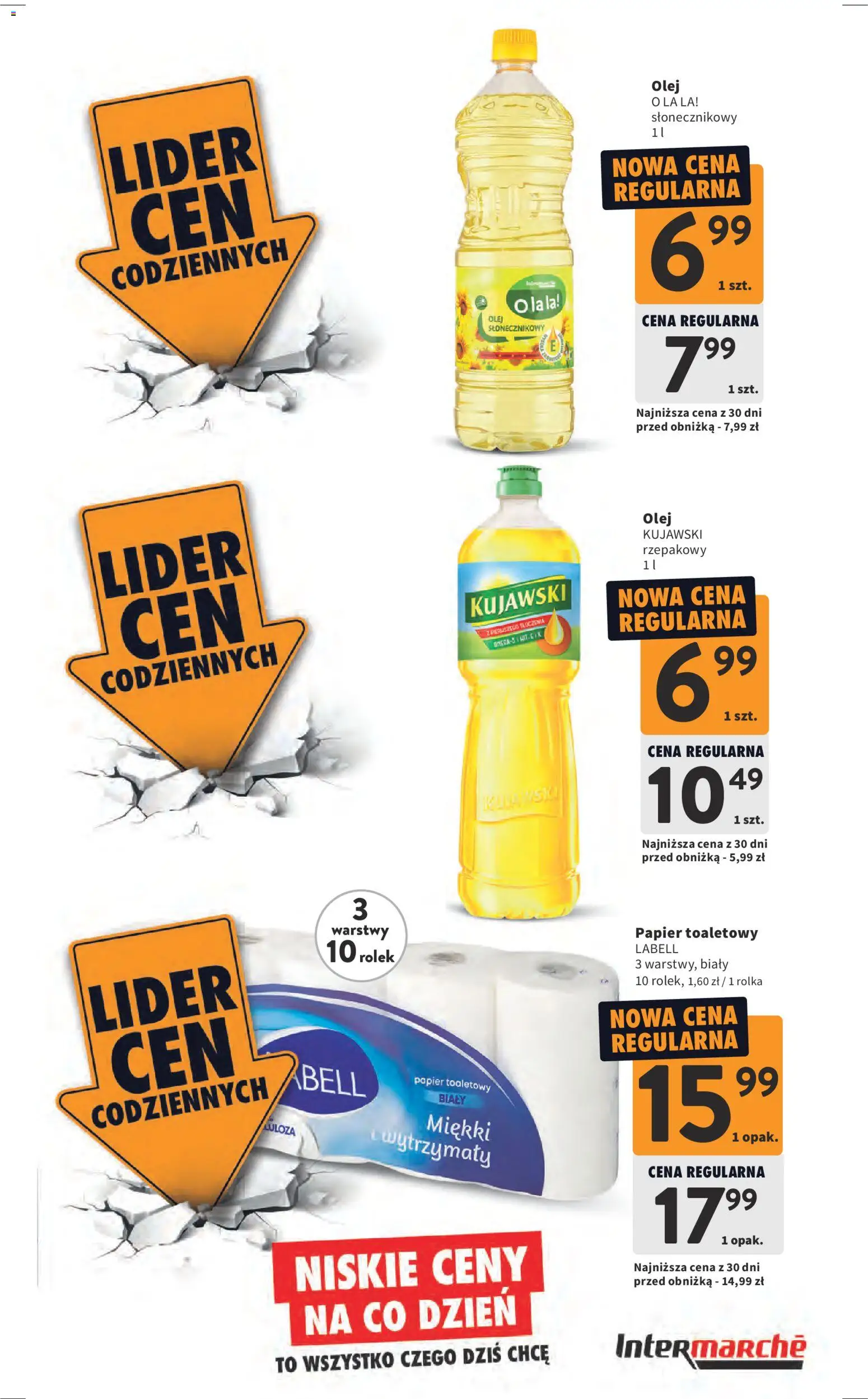 Intermarche gazetka od 26.03.2026 | Strona: 7 | Produkty: Papier toaletowy, Olej kujawski, Olej
