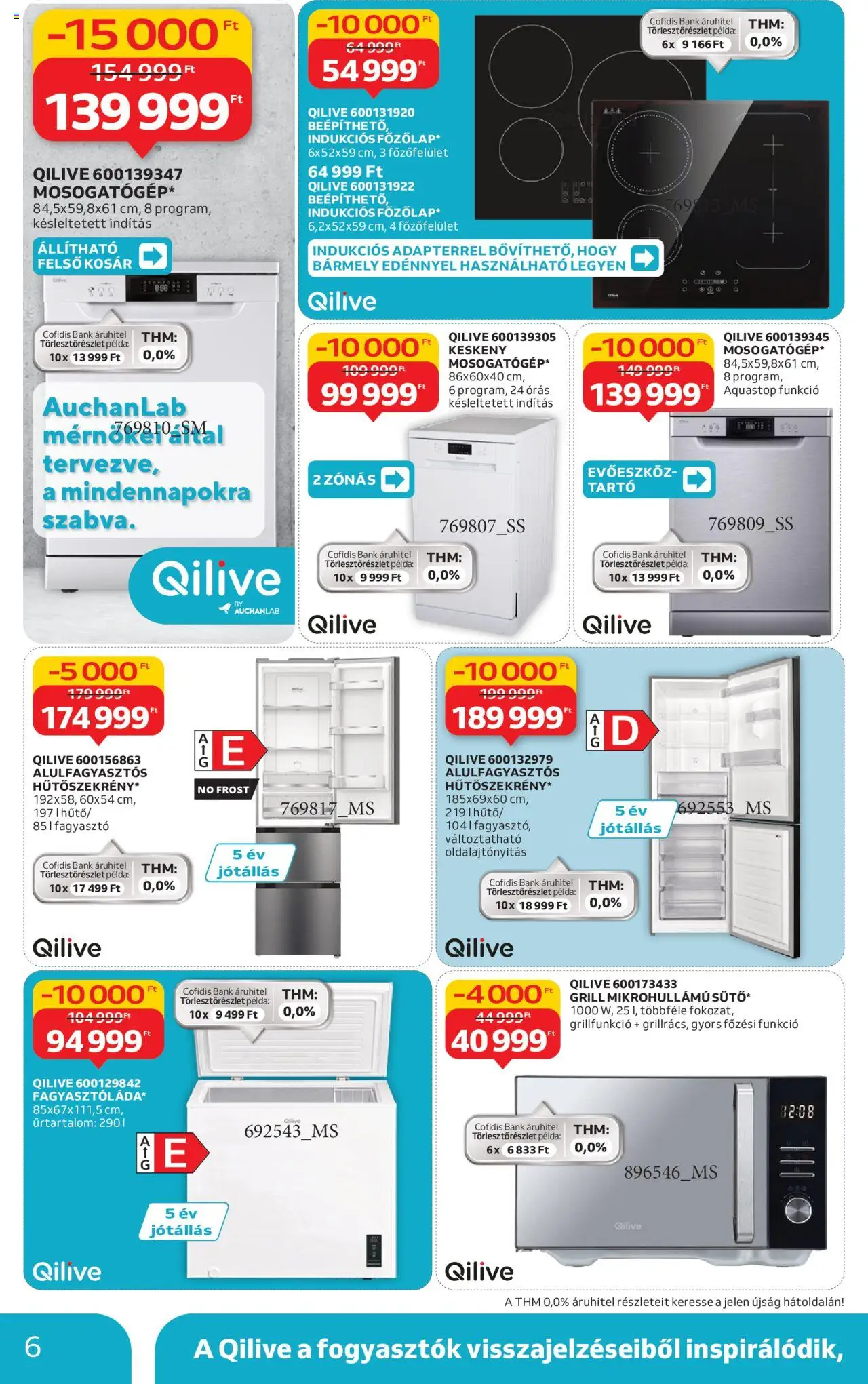 Auchan akciós ujság - amely érvényes a következő dátumtól: 09.10.2025 | Oldal: 6 | Termékek: Evőeszköz, Grill, Kosár