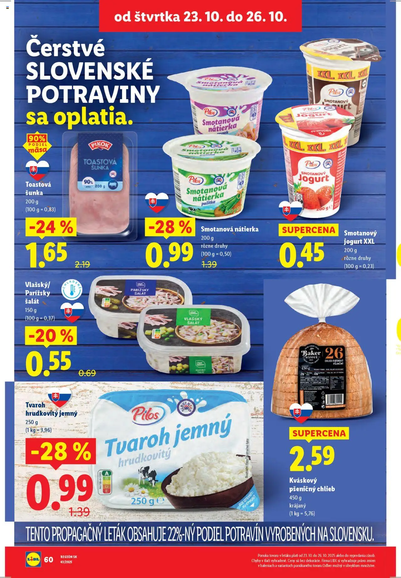 Nové Lidl akcie – leták je platný od 20.10.2025 | Strana: 76 | Produkty: Jogurt, Pažítka, Šunka, Šalát