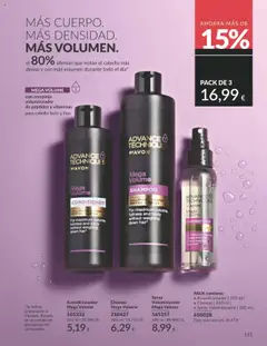 Vista previa Acondicionador Mega Volume, For maximum volume, fullness and body without weighing down hair válido desde el 01.10.2025 | Página: 181