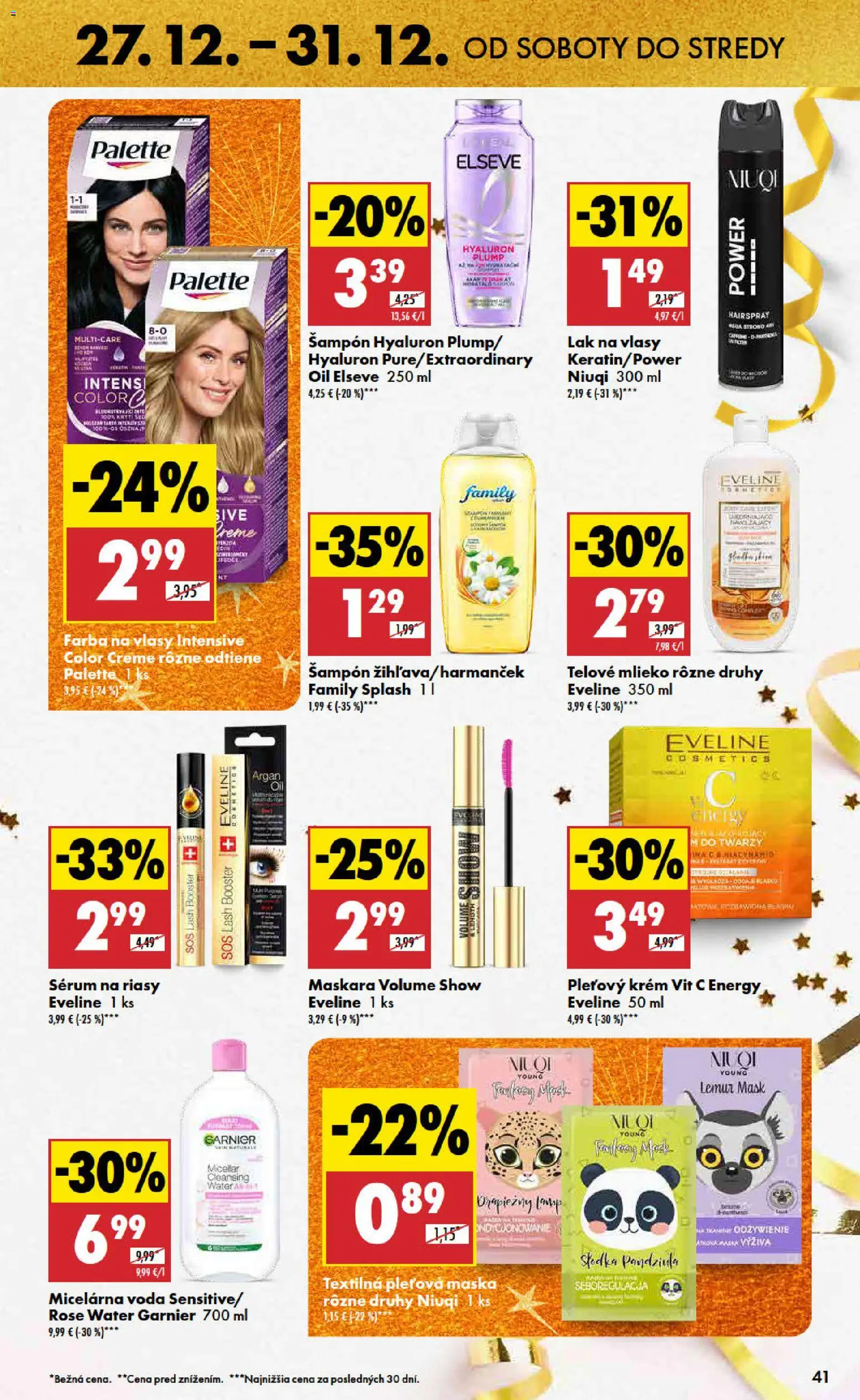 Nové Biedronka akcie – leták je platný od 27.12.2025 | Strana: 41 | Produkty: Mlieko, Šampón, Farba na vlasy, Telové mlieko