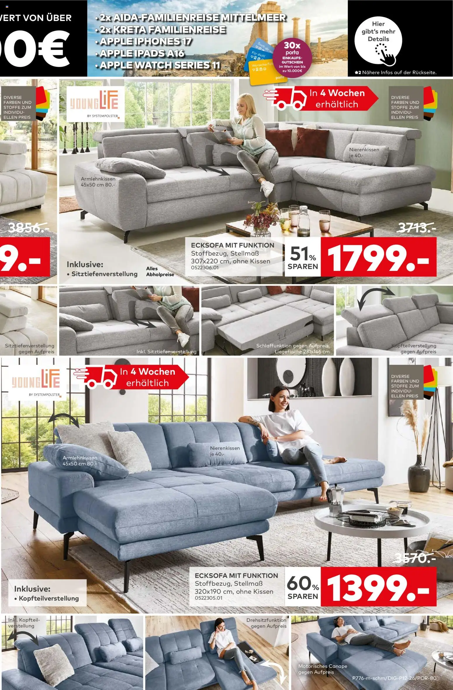 Porta! Prospekt Görlitz – gültig ab 09.03.2026 | Seite: 5 | Produkte: Apple watch, Ecksofa, Kissen, Apple