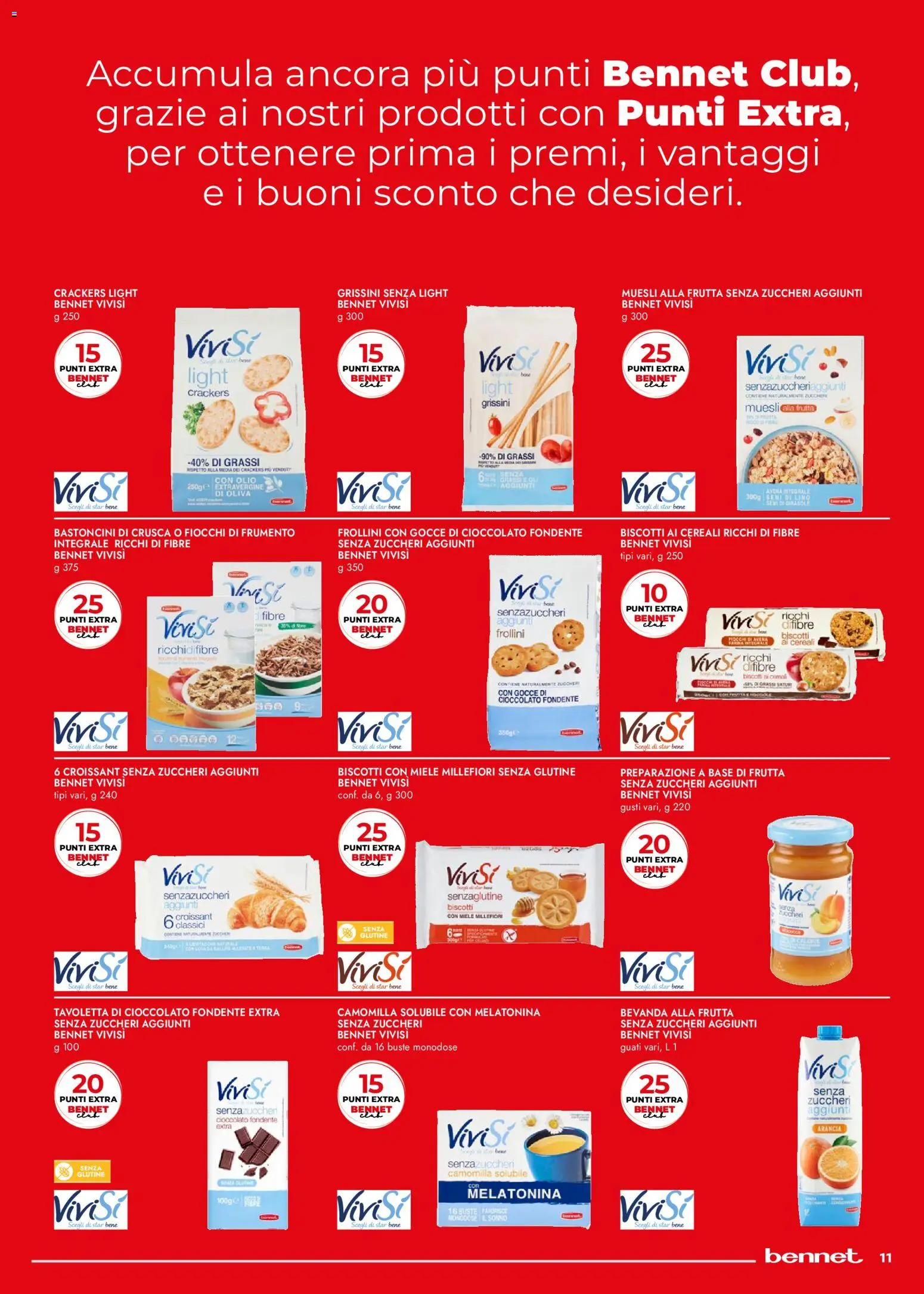 Volantino bennet volantino Gourmet del 19.03.2026 | Pagina: 11 | Prodotti: Cereali, Fiocchi, Arancia, Grissini