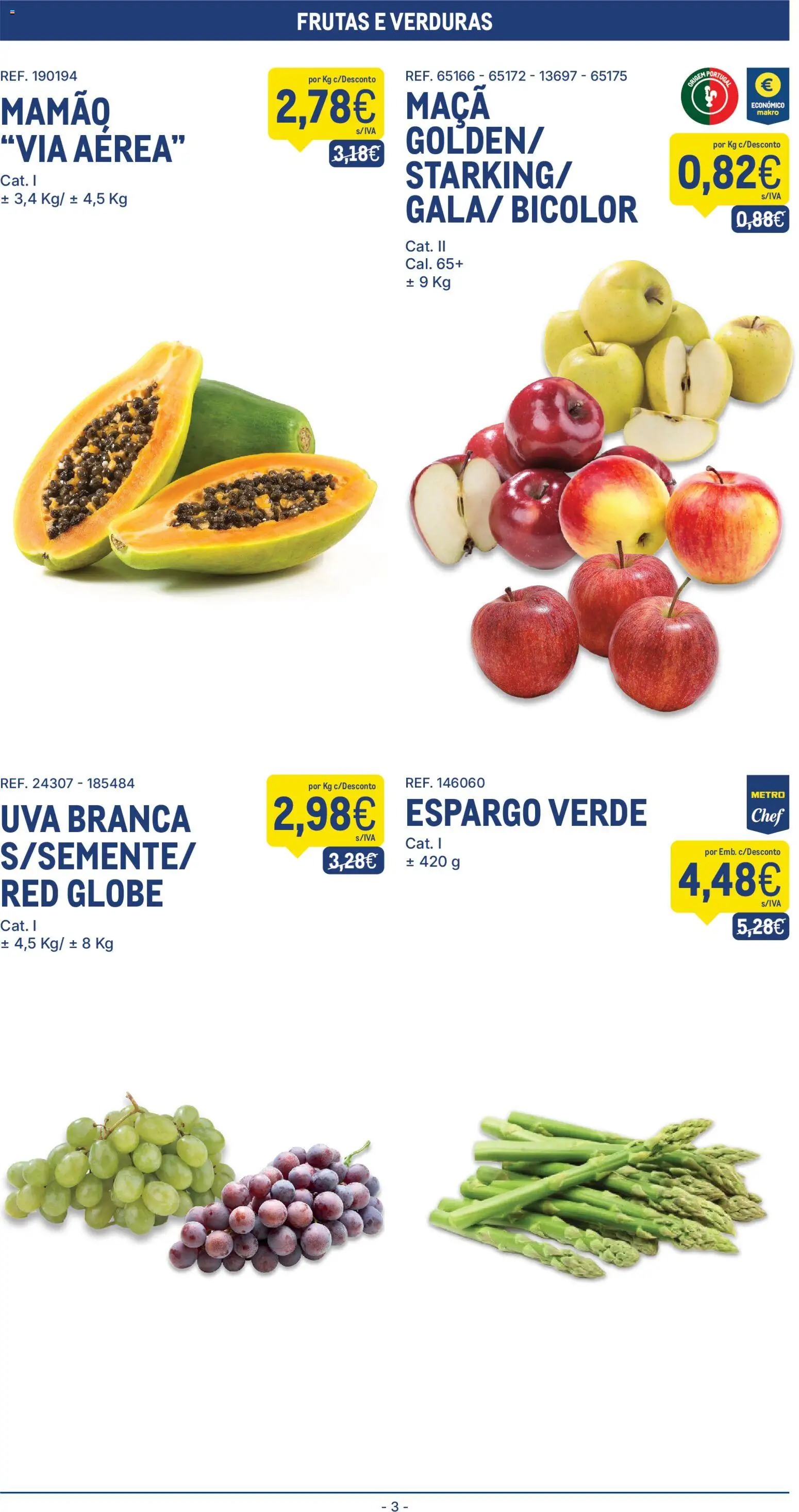 Makro folheto │ válido de 10.03.2026 | Página: 3 | Produtos: Maça, Mamão
