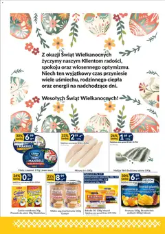 Pogląd oferty "Sużyw gazetka" - ważna od 16.03.2026 | Strona: 4 | Produkty: Żurawina, Filety z makreli w sosie pomidorowym, Brzoskwinie, Rodzynki