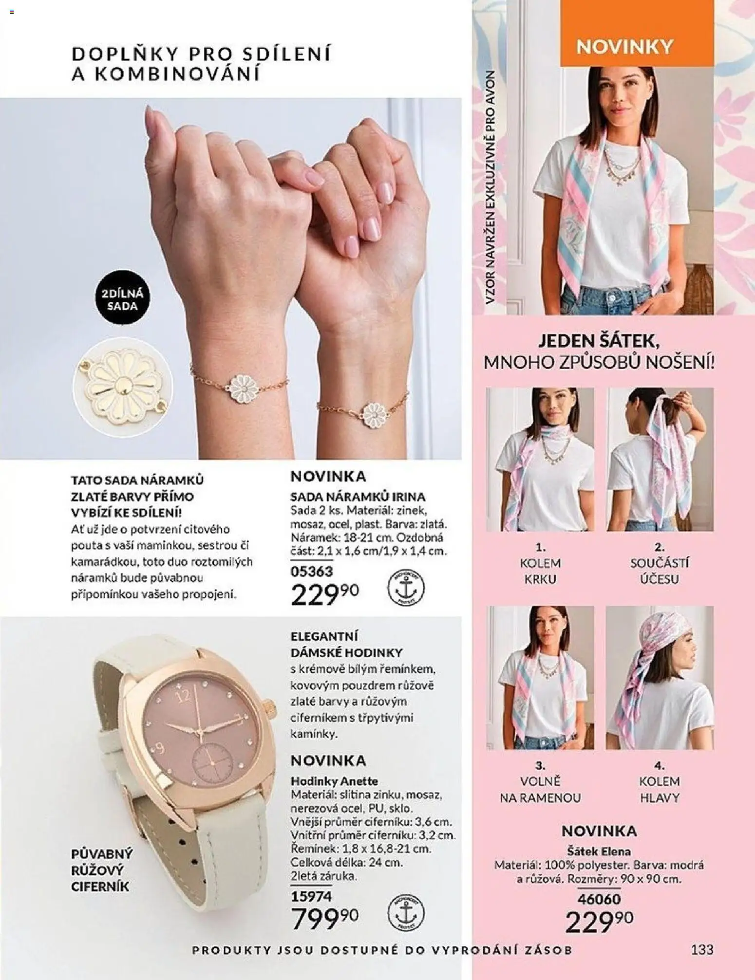 Avon Katalog 05/2026 od 01.05.2026 | Strana: 133 | Produkty: Šátek, Hodinky, Barvy