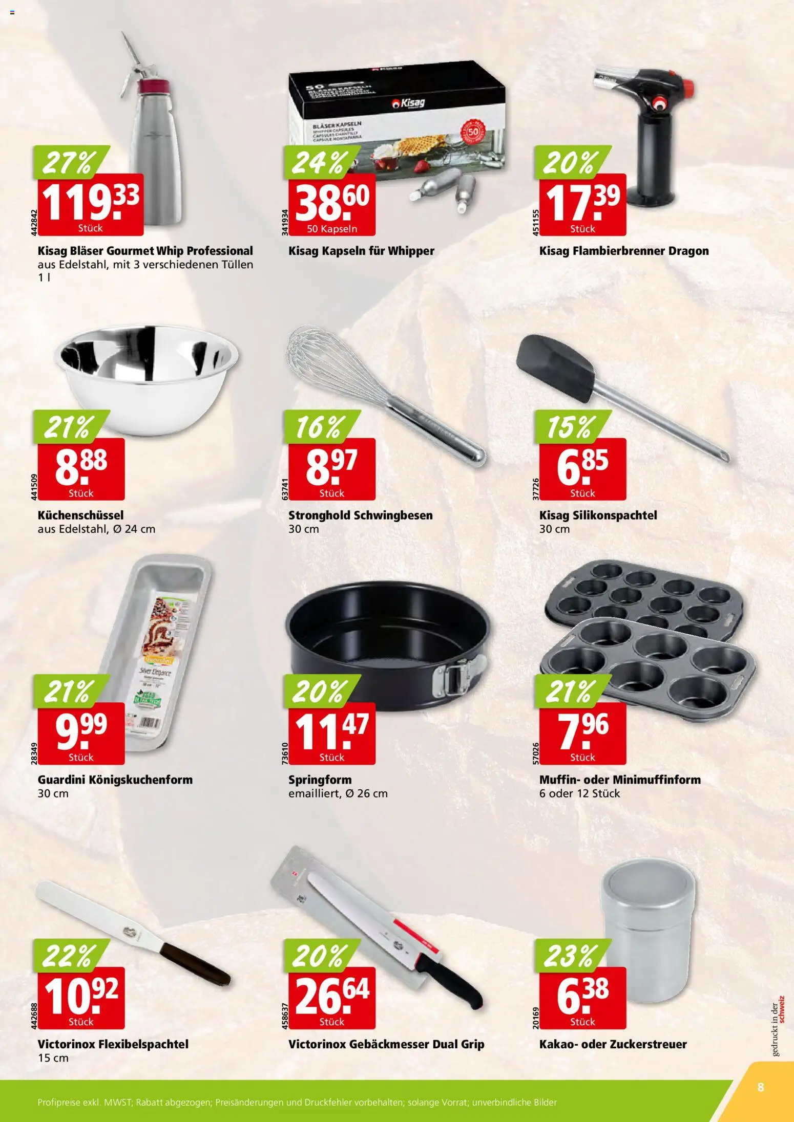 Aligro aktionen Bäckerei Schlieren, Gossau SG, Frauenfeld, Rapperswil-Jona, Sargans, Bern – gültig ab 16.03.2026 | Seite: 8 | Produkte: Bilder