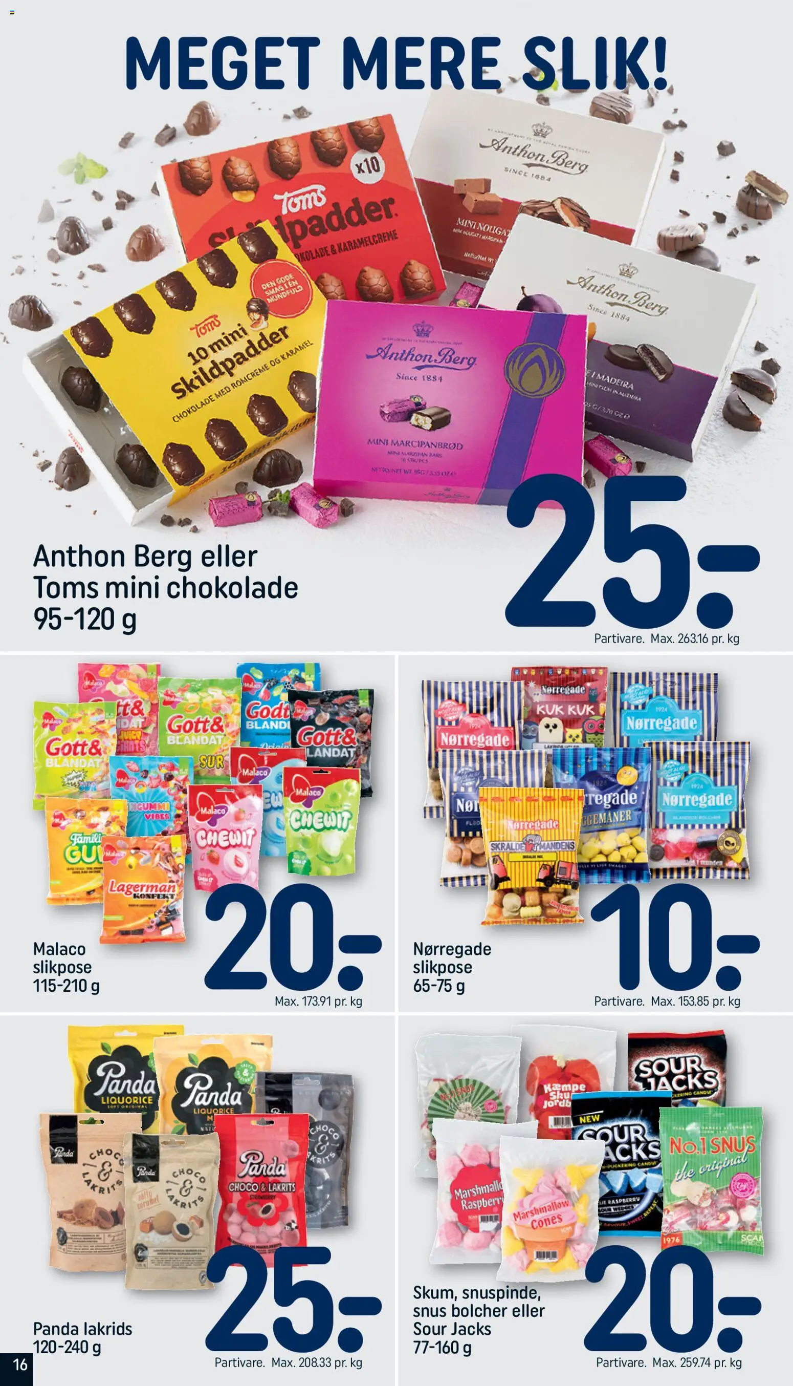 Rema 1000 tilbudsavis – gyldig fra 01.03.2026 | Side: 16 | Produkter: Chokolade, Slik, Marcipanbrød, Nougat