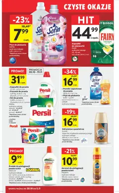 Pogląd oferty "Intermarche Gazetka" - ważna od 30.10.2025 | Strona: 40 | Produkty: Persil, Zapach, Kapsułki do prania, Fairy