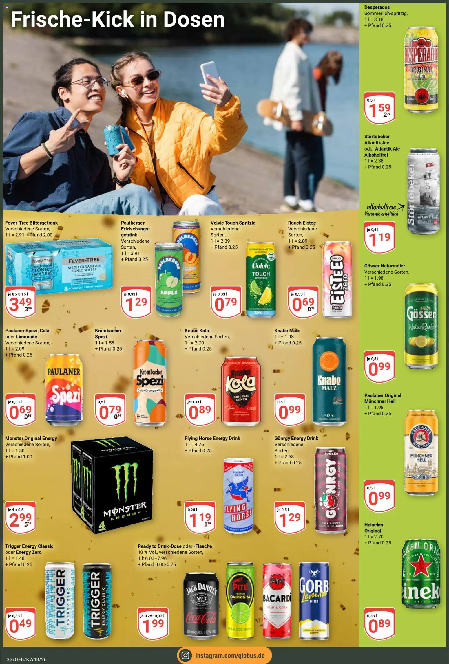 Globus Prospekt 	 – gültig ab 27.04.2026 | Seite: 6 | Produkte: Volvic touch, Desperados, Volvic, Paulaner