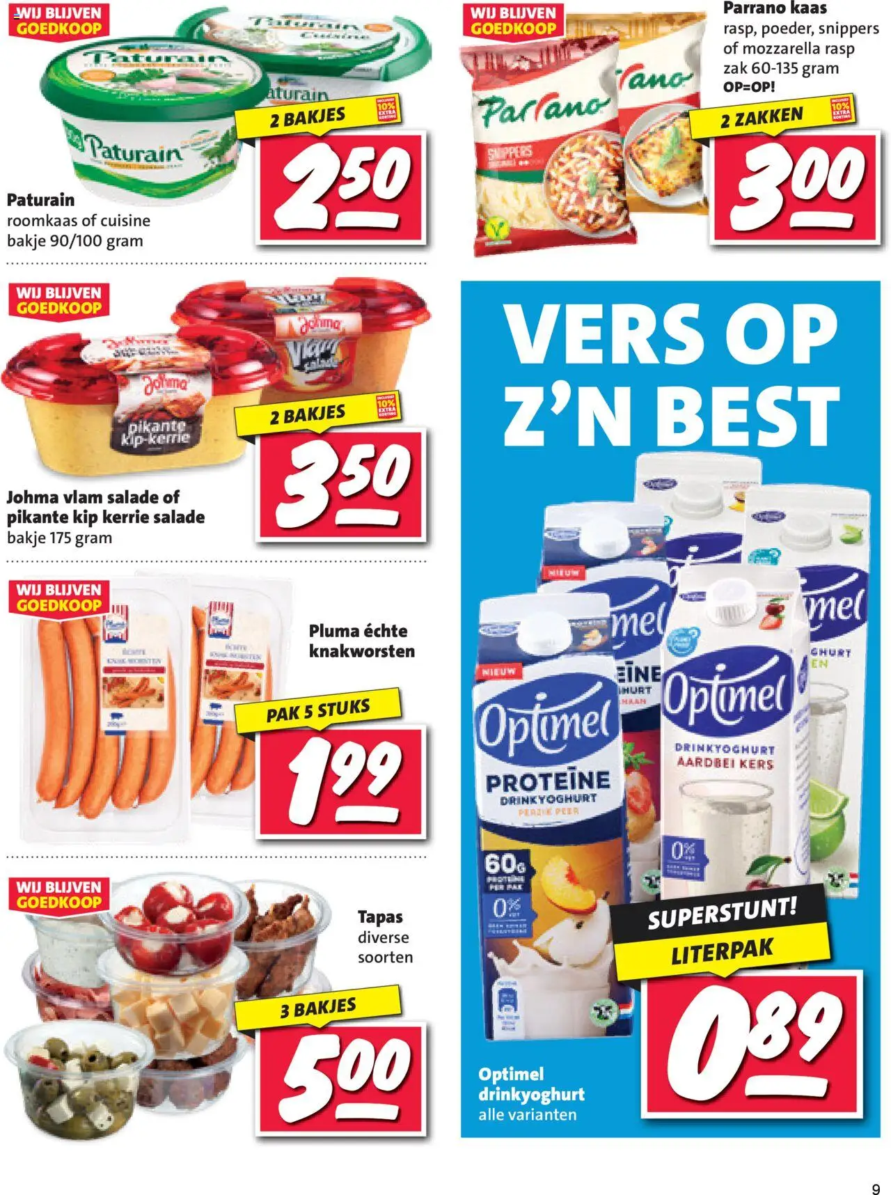  | Pagina: 9 | Producten: Kaas, Salade, Kip, Aardbei