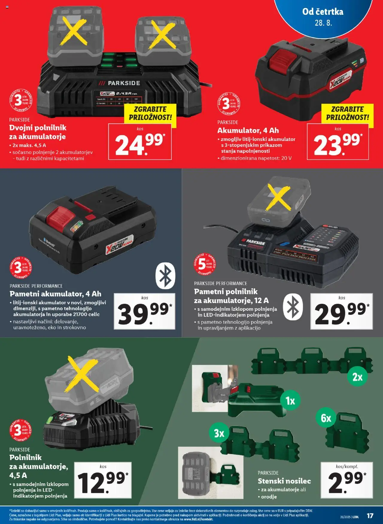 Lidl katalog │ velja od 28.08.2025 | Stran: 35 | Izdelki: Orodje, Akumulator, Polnilnik