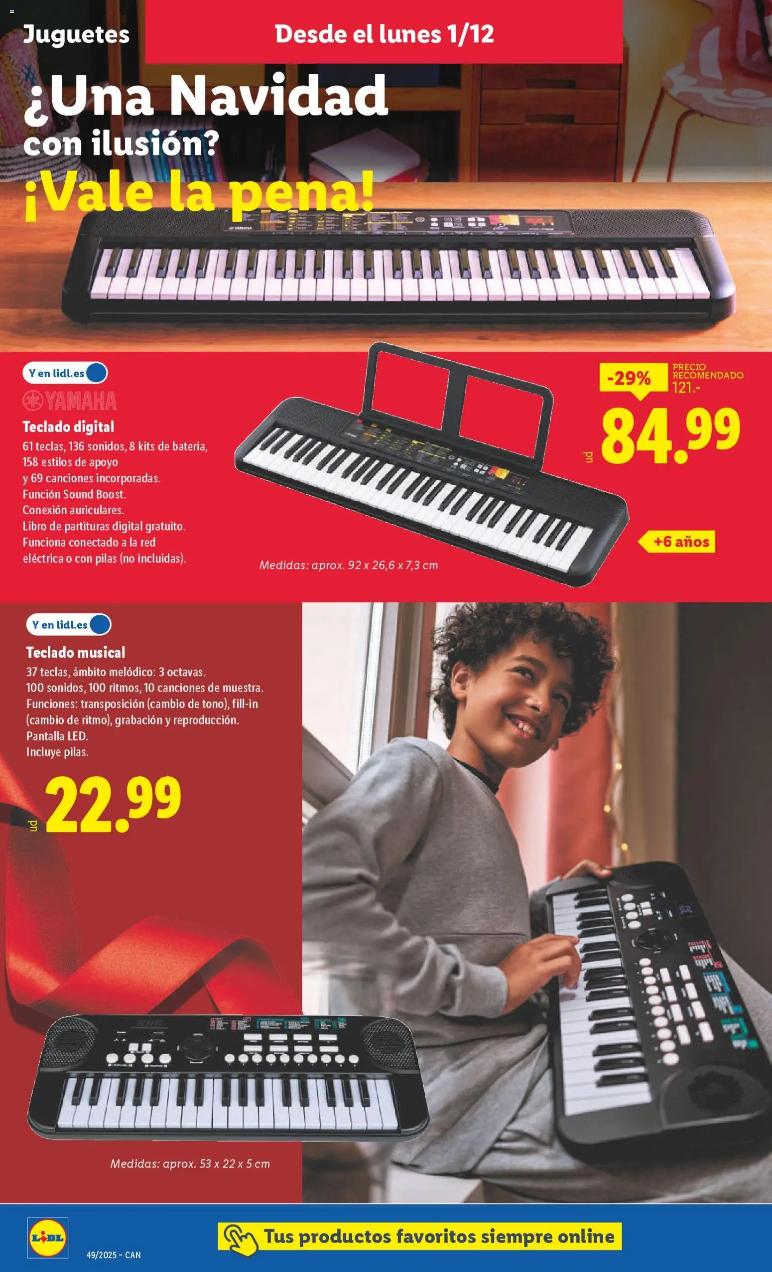 Lidl - Canarias │ válido desde el 01.12.2025 | Página: 4 | Productos: Teclado, Juguetes