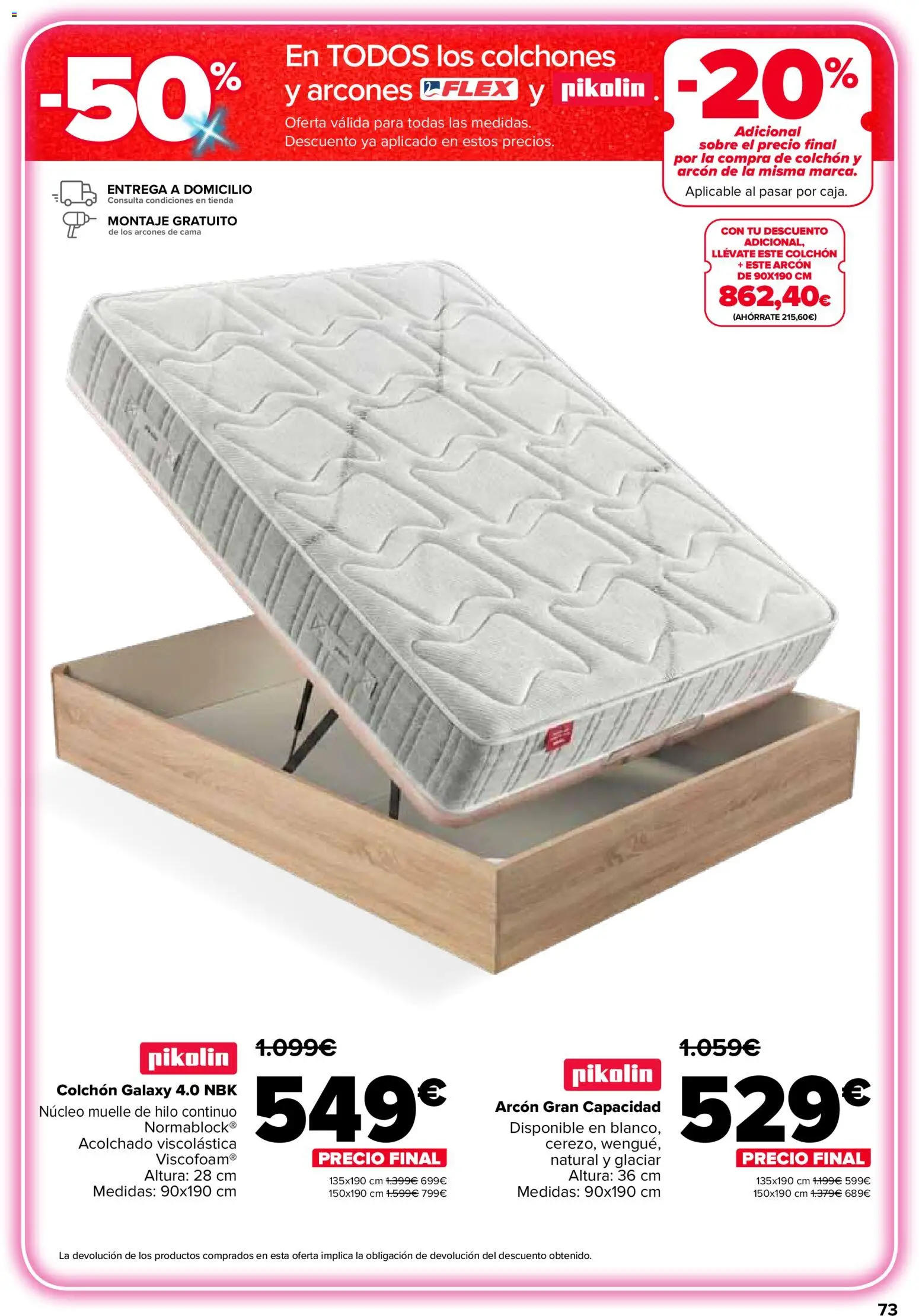 Carrefour folleto │ válido desde el 24.03.2026 | Página: 63 | Productos: Colchon, Cama