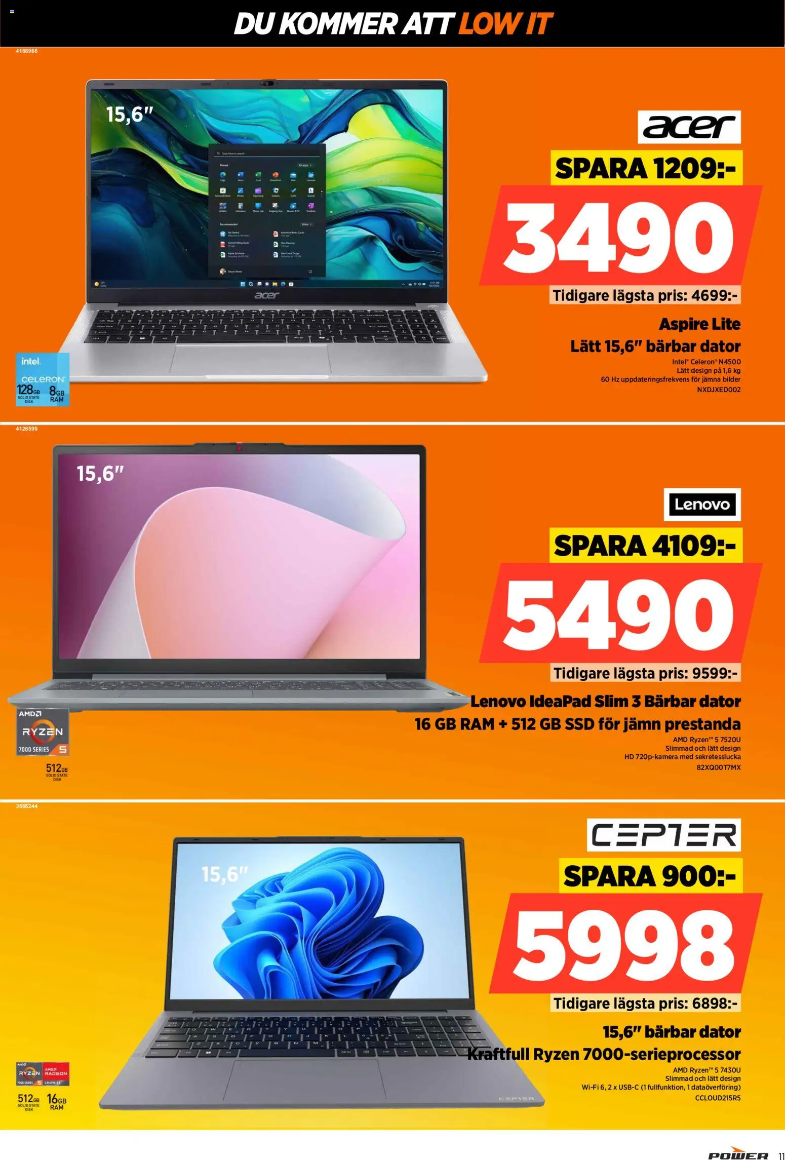 Power reklamblad aktuell från 13.04.2026 | Sida: 11 | Produkter: Dator, Wifi