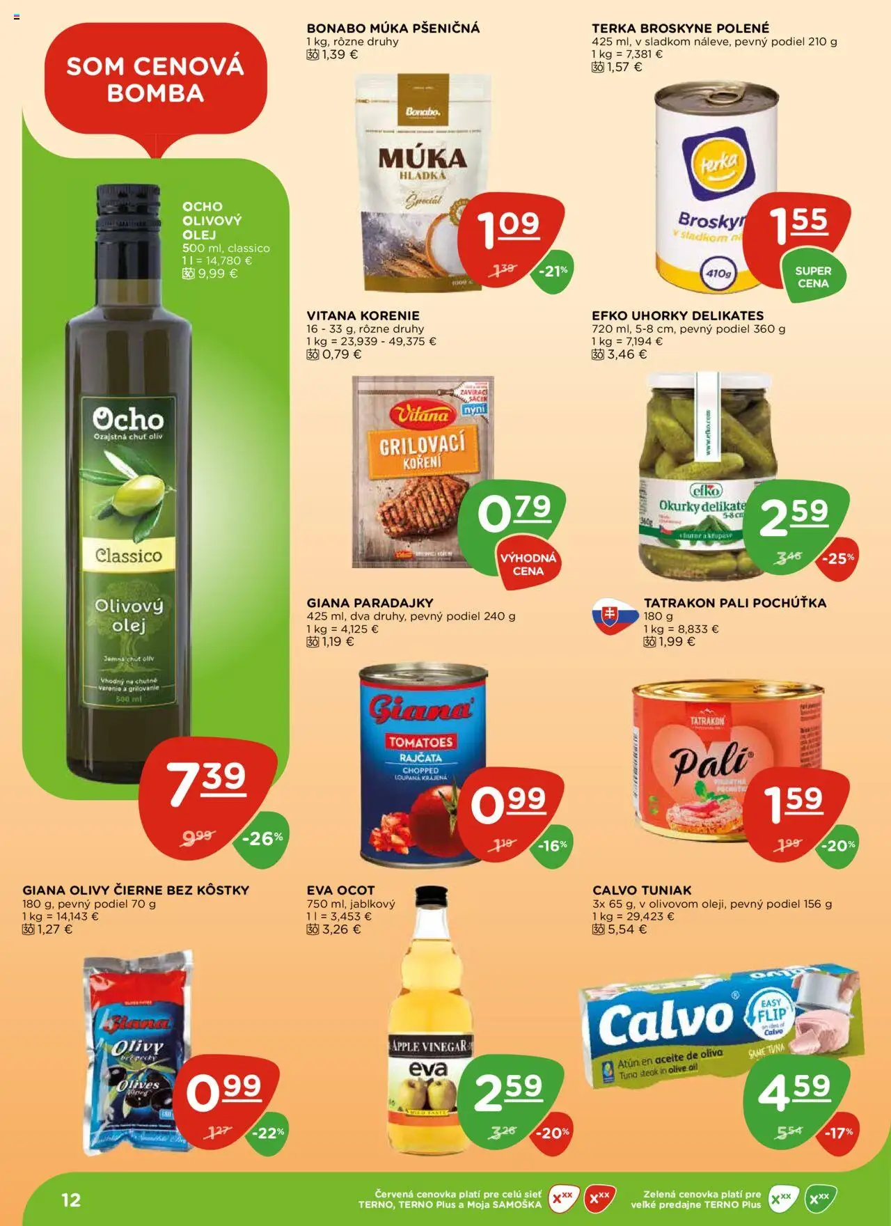 Terno leták │ platný od 03.07.2025 | Strana: 12 | Produkty: Olej, Tuniak, Olivový olej, Apple